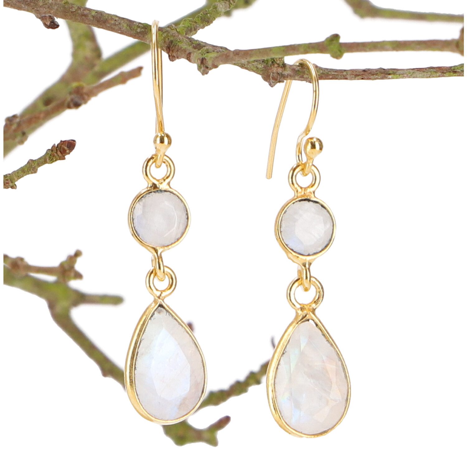 Guru-Shop Paar Ohrhänger Vergoldete Boho Ohrringe aus Sterlingsilber,.. günstig online kaufen