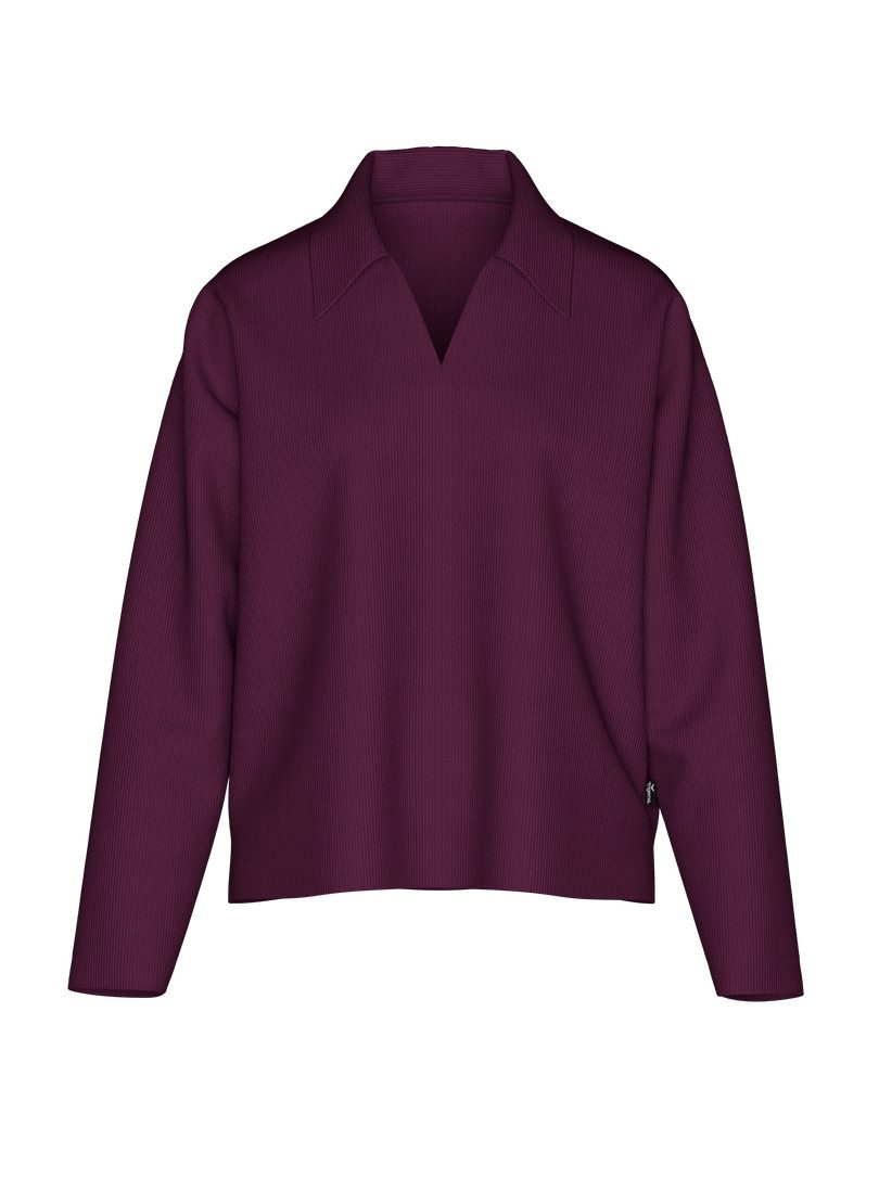 Trigema Poloshirt TRIGEMA Sweatshirt mit Kragen und V-Ausschnitt (1-tlg) günstig online kaufen