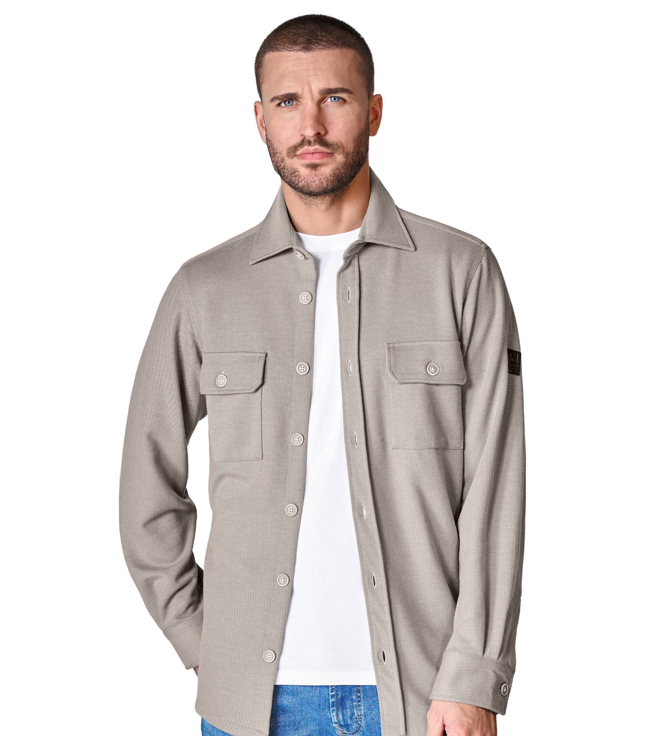 CASAMODA Langarmhemd CASAMODA Hemdjacke uni