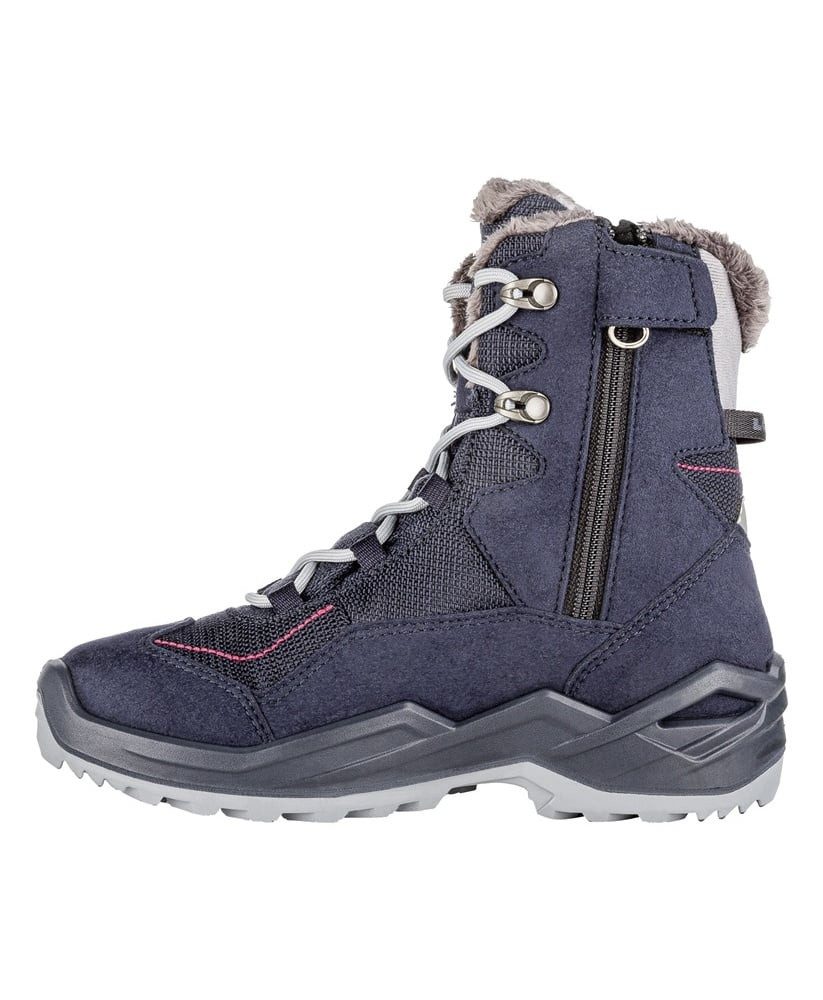 Lowa Lino GTX High (Veloursleder/Textil, wasserdicht) 2024 navyblau/fuchsia Winterstiefel