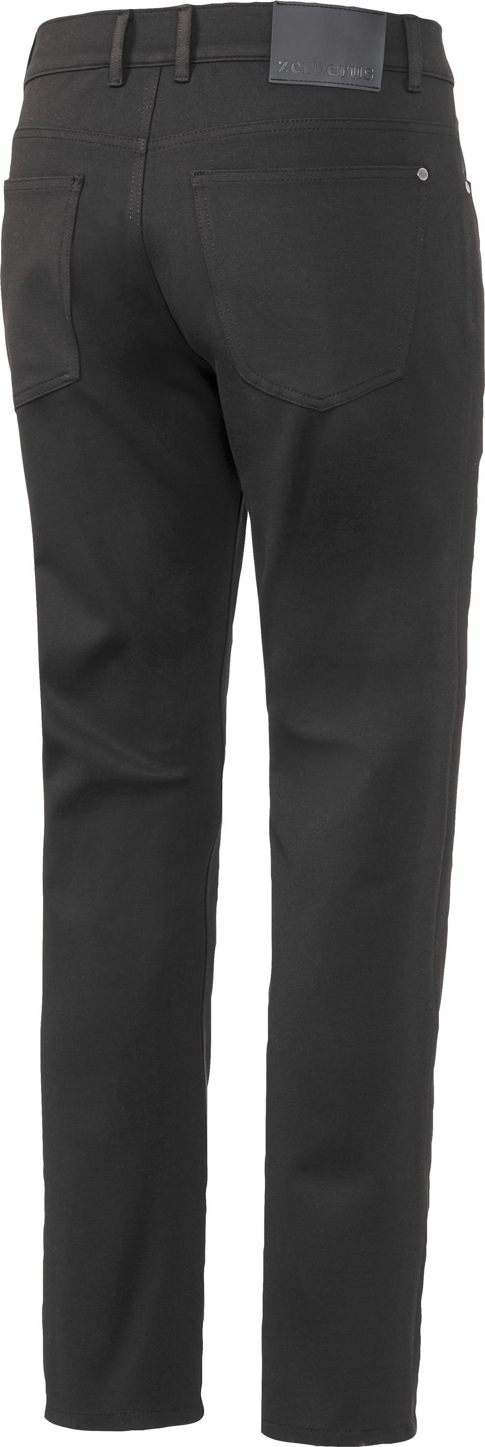 Zerberus Jerseyhose perfekte Passform, 5-Pocket-Stil schwarz im lässigen