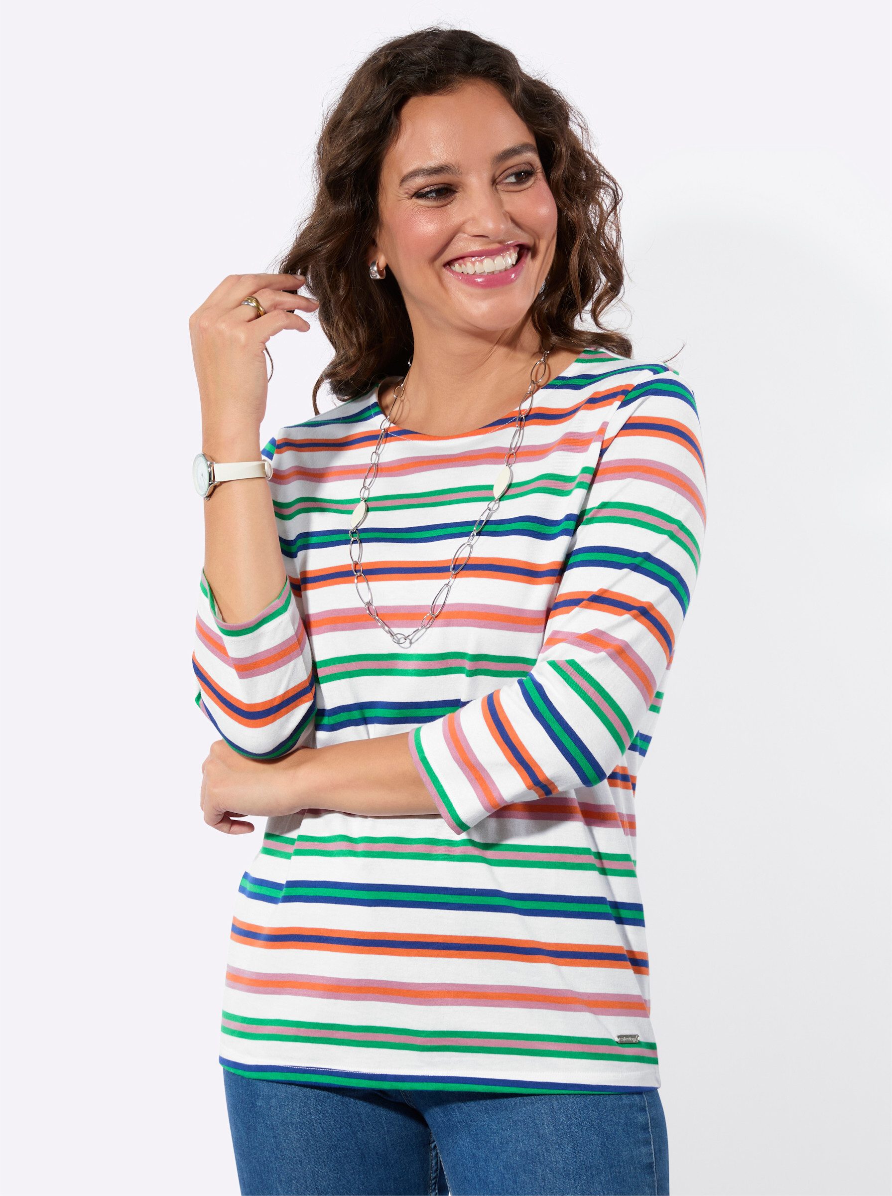 T-Shirt Rundhals-Shirt 3/4-Arm