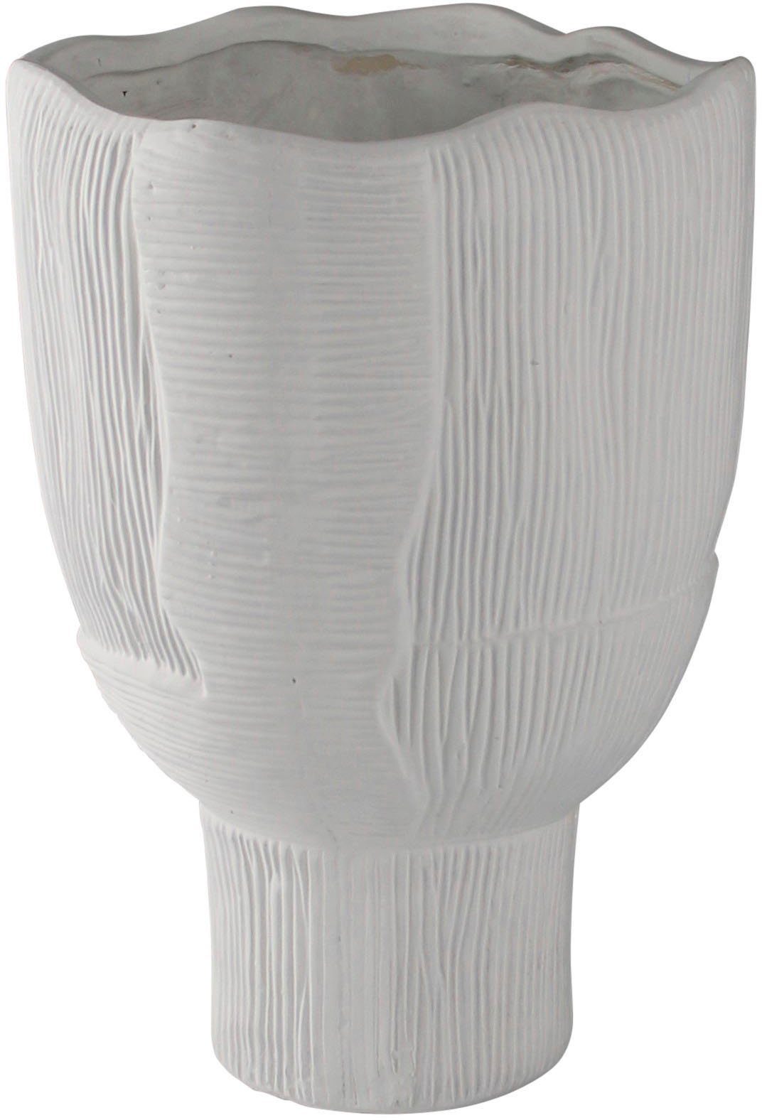 AM Design Dekovase Blüte, Tischvase aus Keramik, Höhe ca. 35 cm (1 St), Keramikvase, Dekoobjekt, Blumenvase