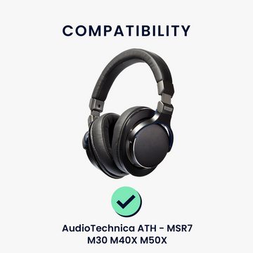 kwmobile 2x Ohr Polster für AudioTechnica ATH - MSR7 M30 M40X M50X HiFi-Kopfhörer (Ohrpolster Kopfhörer Kunstleder für Over Ear Headphones Cooling Effekt)