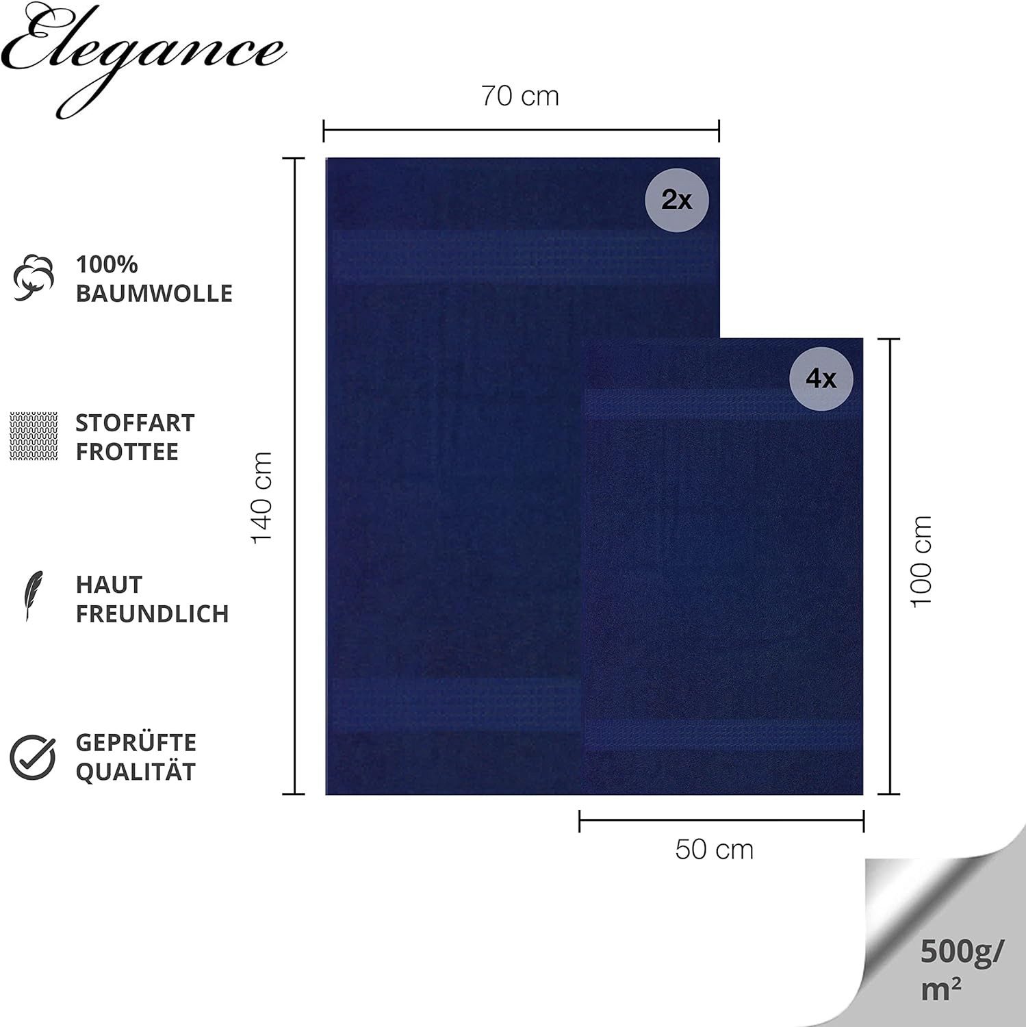 TRENDBUY24 Handtuch Set 6-TLG Premium Frottee günstig online kaufen