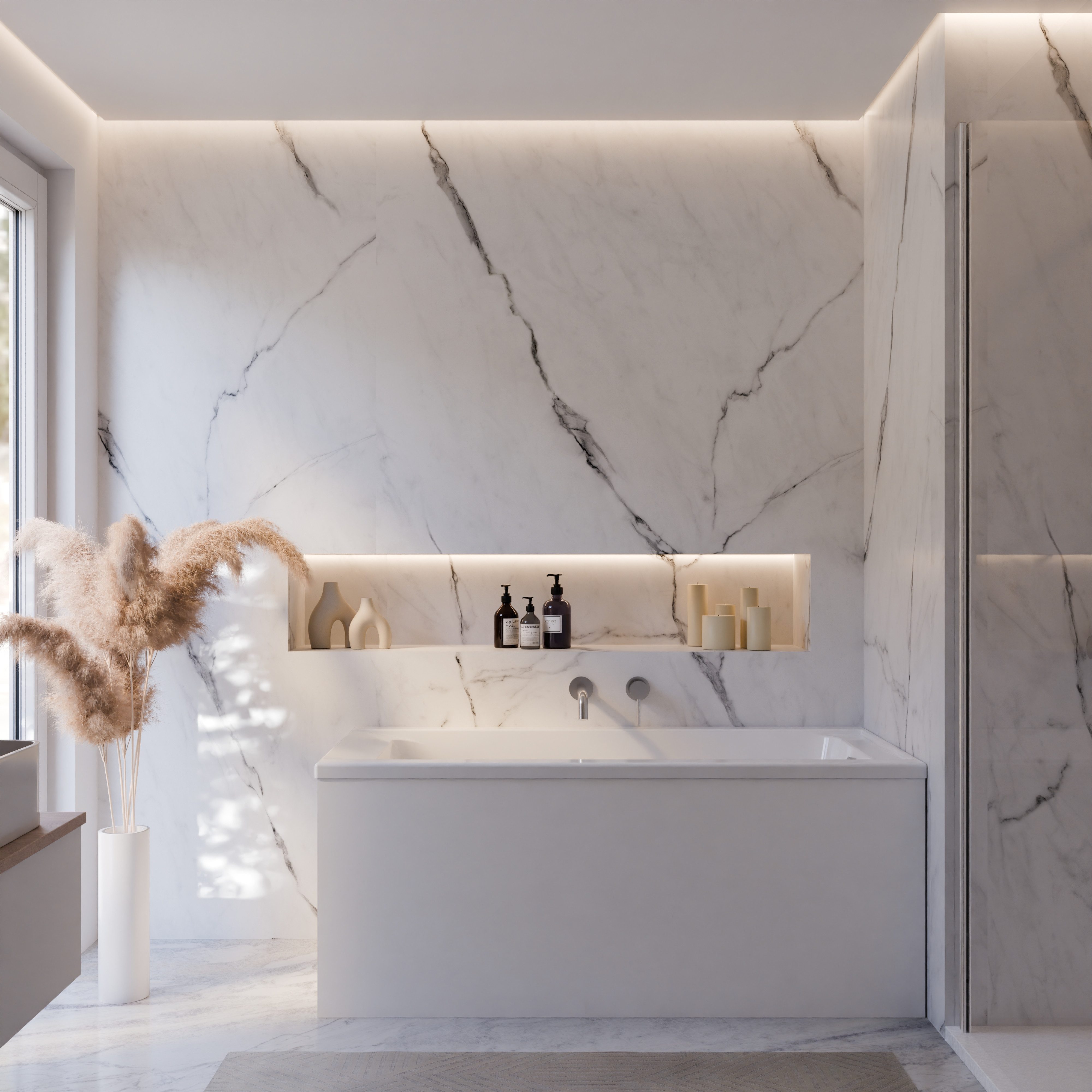 Schulte Badewanne Rechteck Como, 140x70 cm Sanitäracryl Weiß Komplett-Set mit Fußgestell und Ablauf