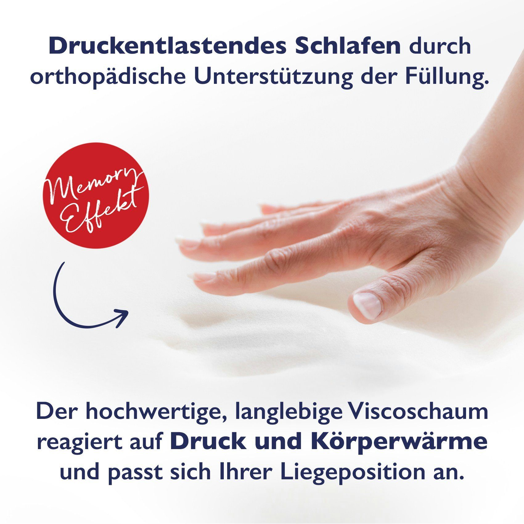 FMP Matratzenmanufaktur, Topper FMP orthopädische Comfort Matratzenauflage 8 cm hoch, Viscoschaum, (1-tlg), Für Druckentlastung und mehr Komfort