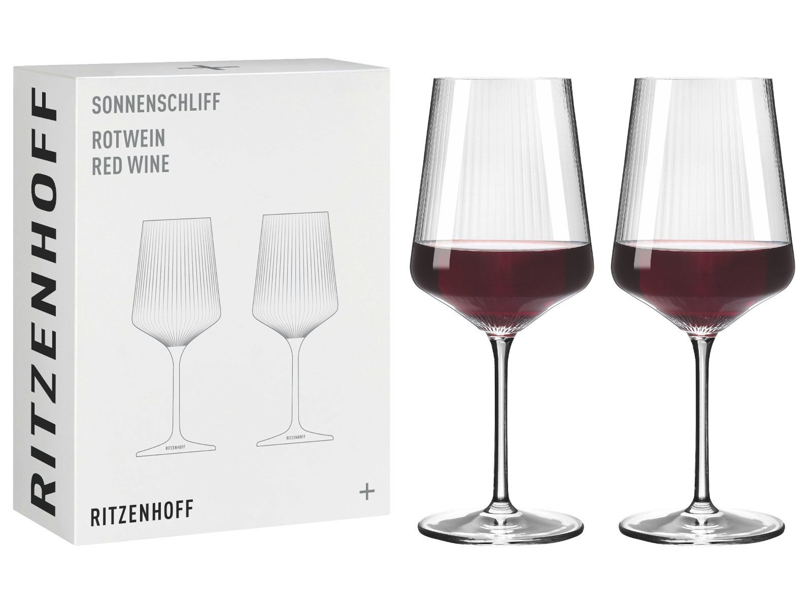Gläser-Set Sonnenschliff Rotweinglas 2er Set H24 #1