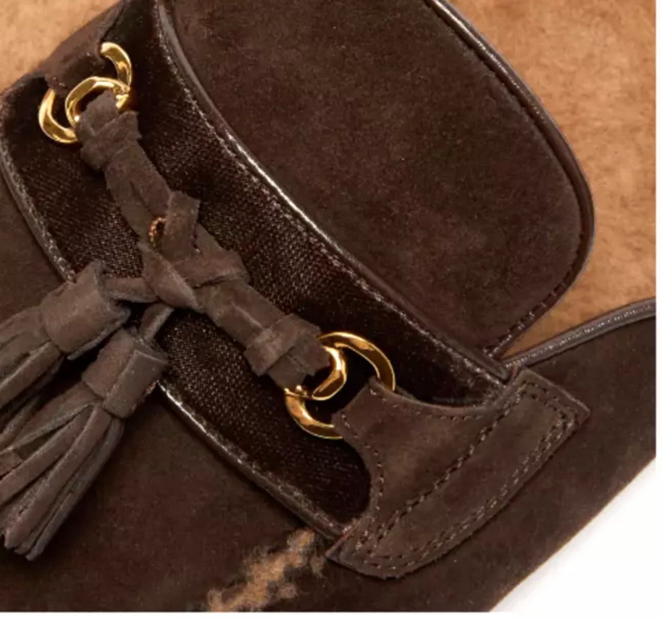Tom Ford Lammfell Stephan Schuhe Tassel Mokassins Loafer Lederlaufsohle, Zierquasten aus Leder, Mokassin-inspirierte Nähte