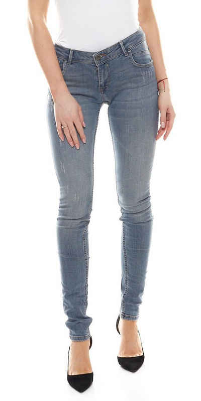 Coccara Regular-fit-Jeans »COCCARA Bella Jeans bequeme Damen Denim-Hose mit Used-Look-Details Five-Pocket-Hose Blau«