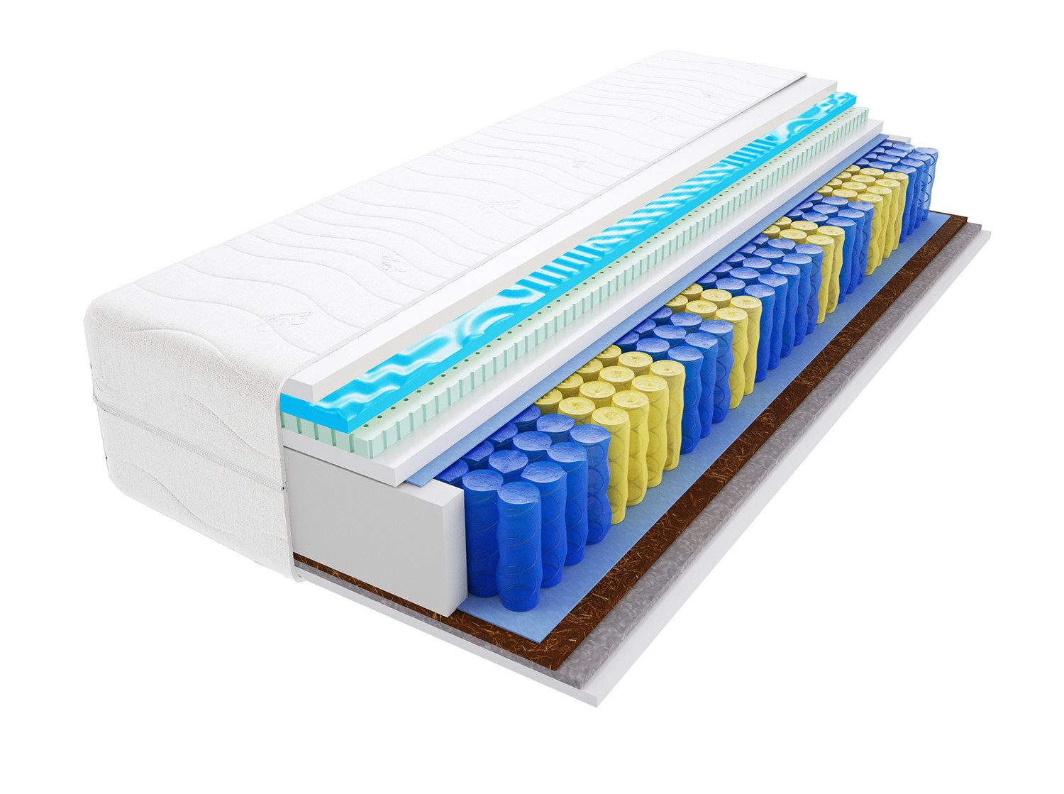 Taschenfederkernmatratze Matratzen, Taschenmatratzen Dario Mini Visco Molet 80x200 cm, Godre, 16 cm hoch