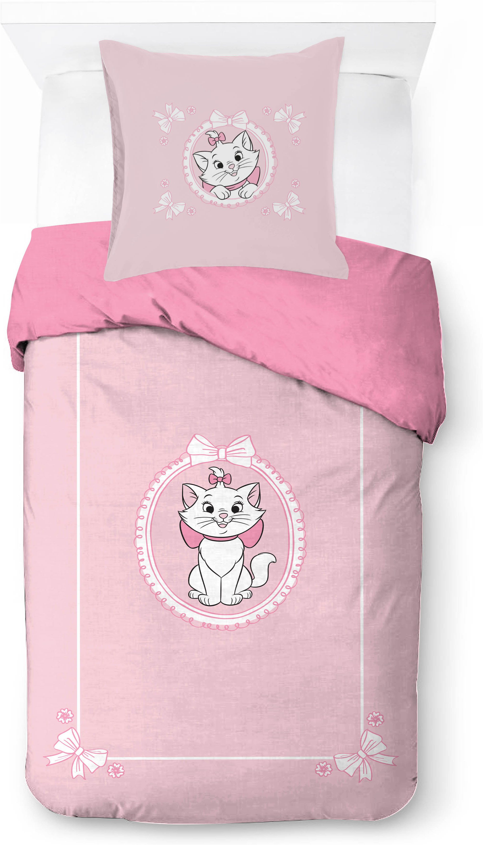 Disney Bettwäsche Aristocats Pretty Picture, Baumwoll-Leinen Mix, 2 teilig