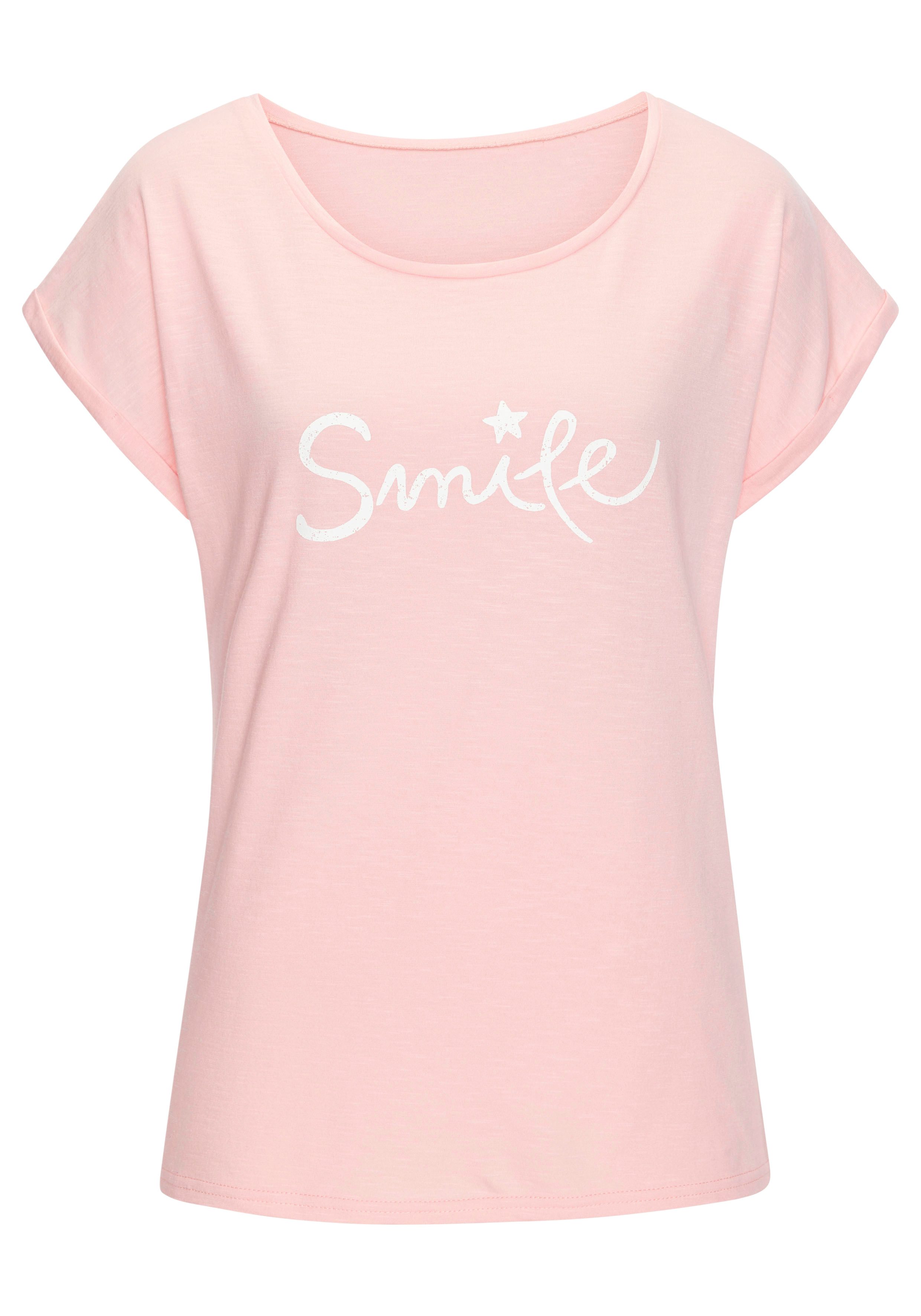 Beachtime T-Shirt "mit Frontdruck "Smile"", aus weicher Baumwoll-Qualität günstig online kaufen