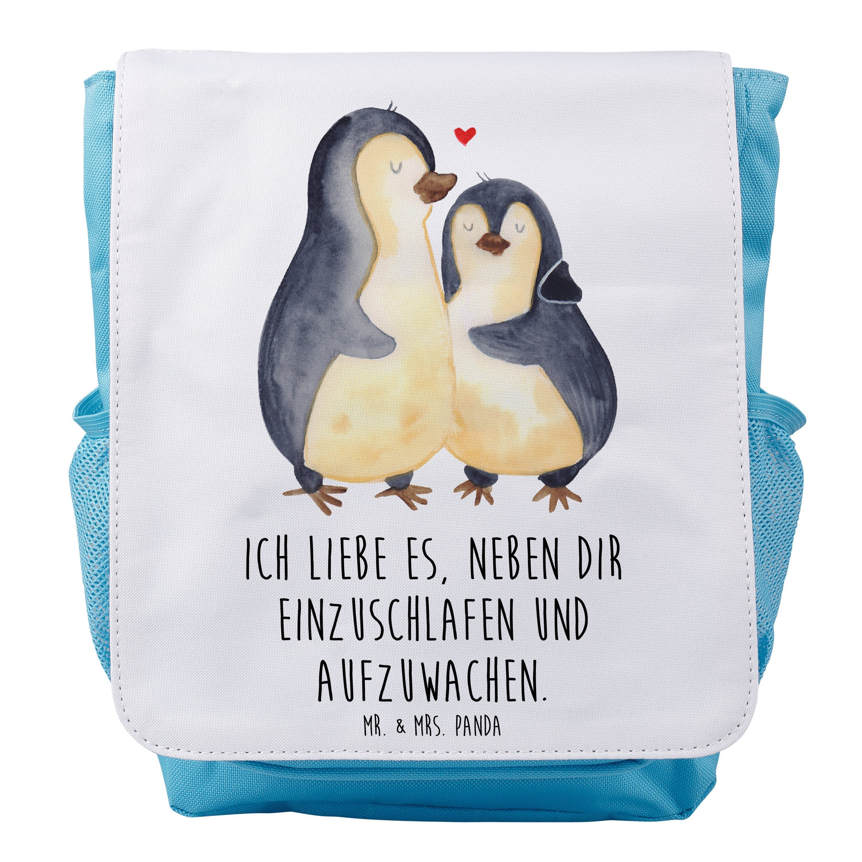 Mr. & Mrs. Panda Kinderrucksack Pinguine Einschlafen - Weiß - Geschenk, Liebesbeweis, Liebesgeschenk