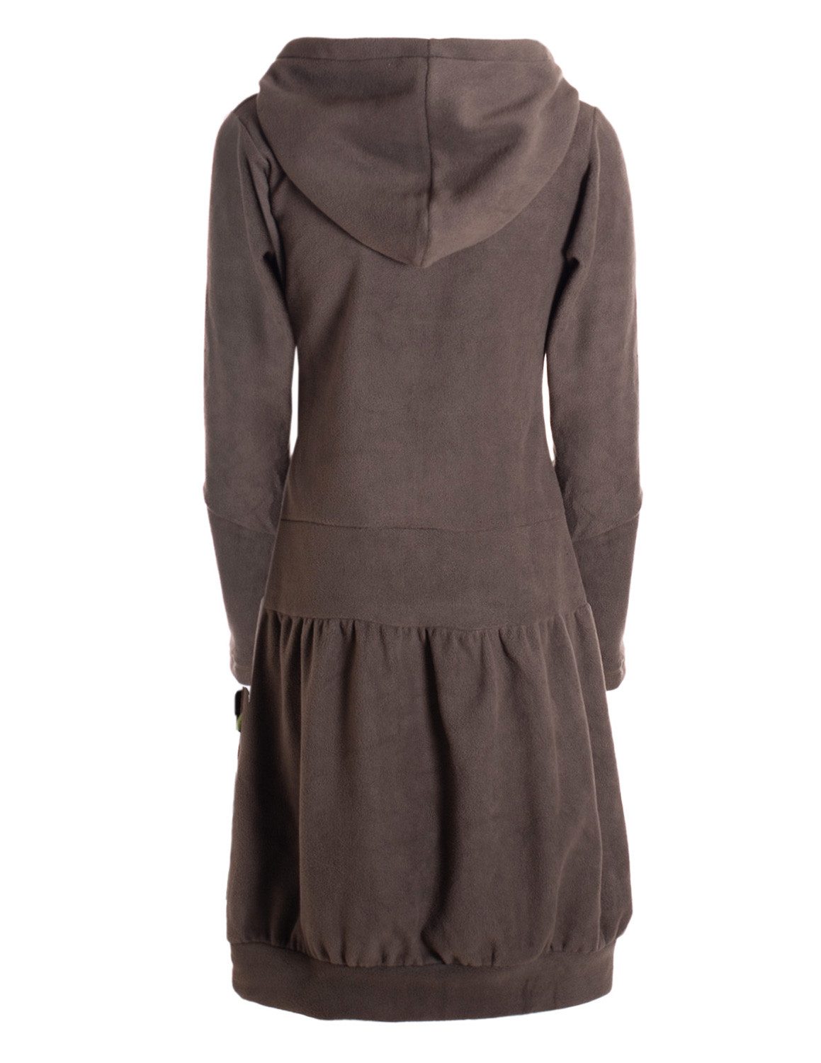 Vishes Ballonkleid Warmes Winterkleid aus Fleece mit Kapuze im Ballonstyle Alternative Bekleidung, Ethno, Hippie, Retro Style