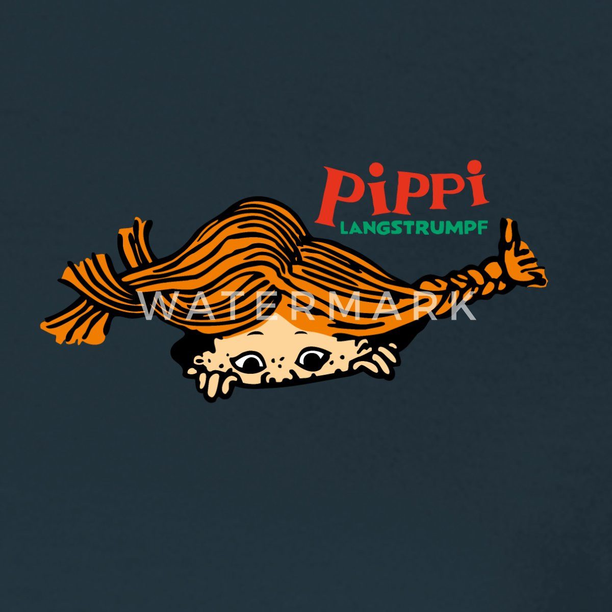 Spreadshirt T-Shirt Pippi Langstrumpf Auf Der Lauer Frauen T-Shirt (1-tlg)