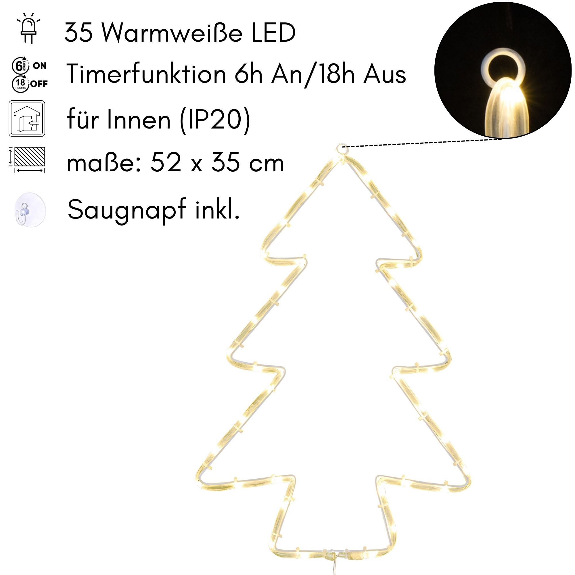 Kamelio LED Fensterbild LED Fensterdeko Weihnachten günstig online kaufen