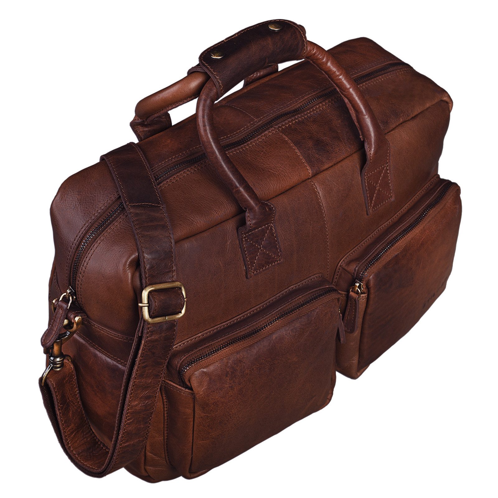 STILORD Laptoptasche "Henri" Bürotasche Leder