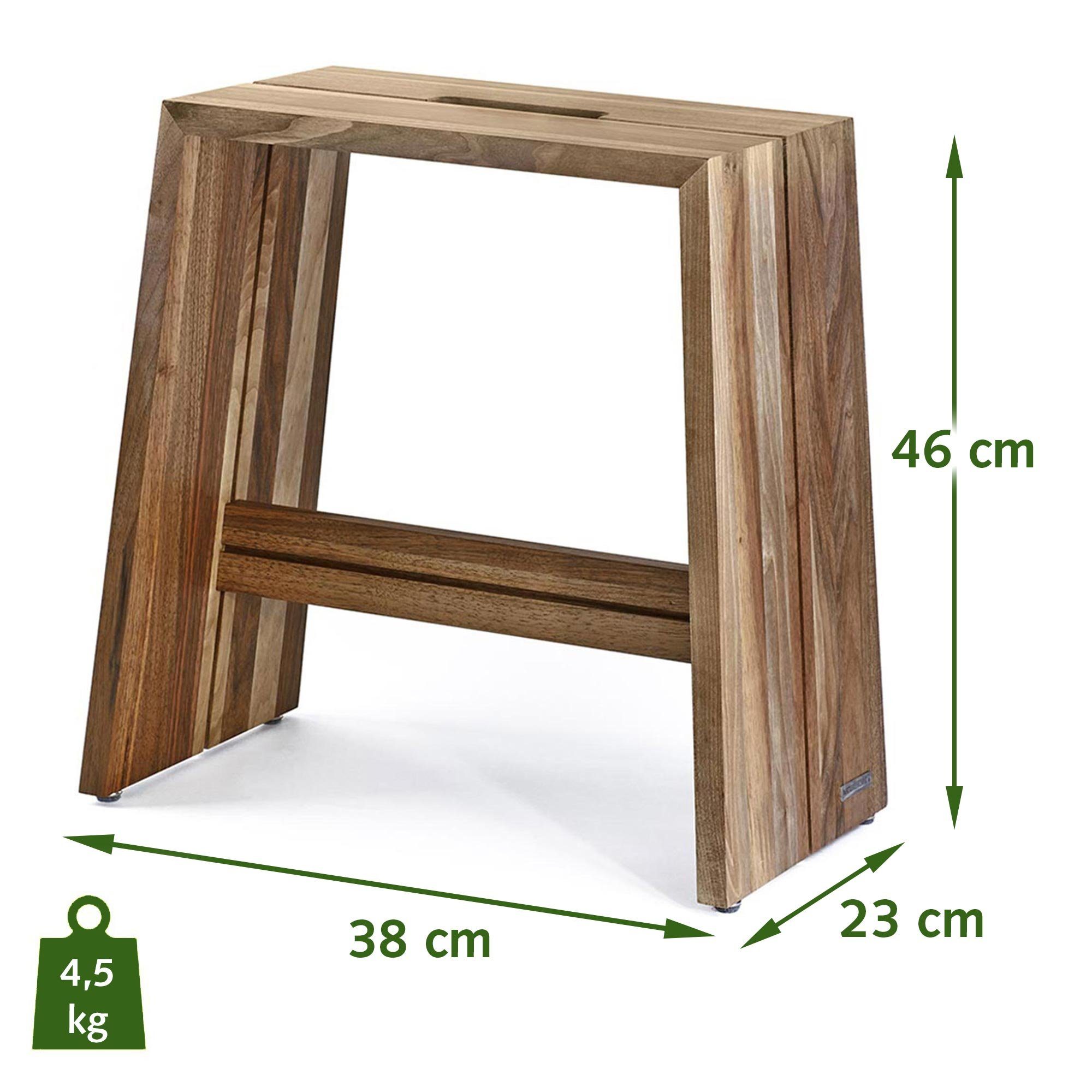 NATUREHOME Hocker Sitzhocker Holzhocker Design versch. Holzarten (1 St., Modern), Handarbeit, Design, Echtholz
