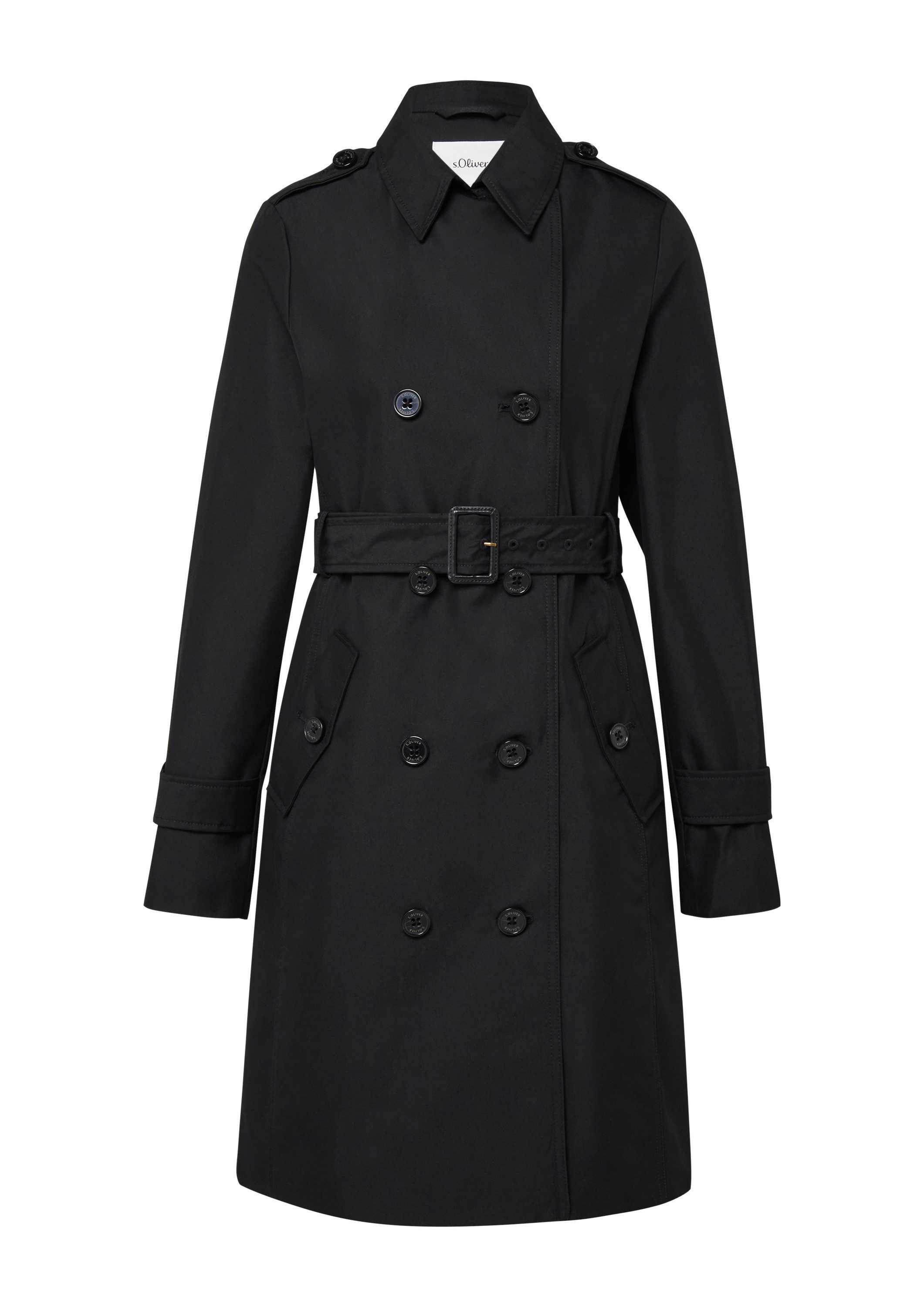 s.Oliver Trenchcoat Outdoor-Mantel Wasserabweisender Trenchcoat im Slim Fit günstig online kaufen
