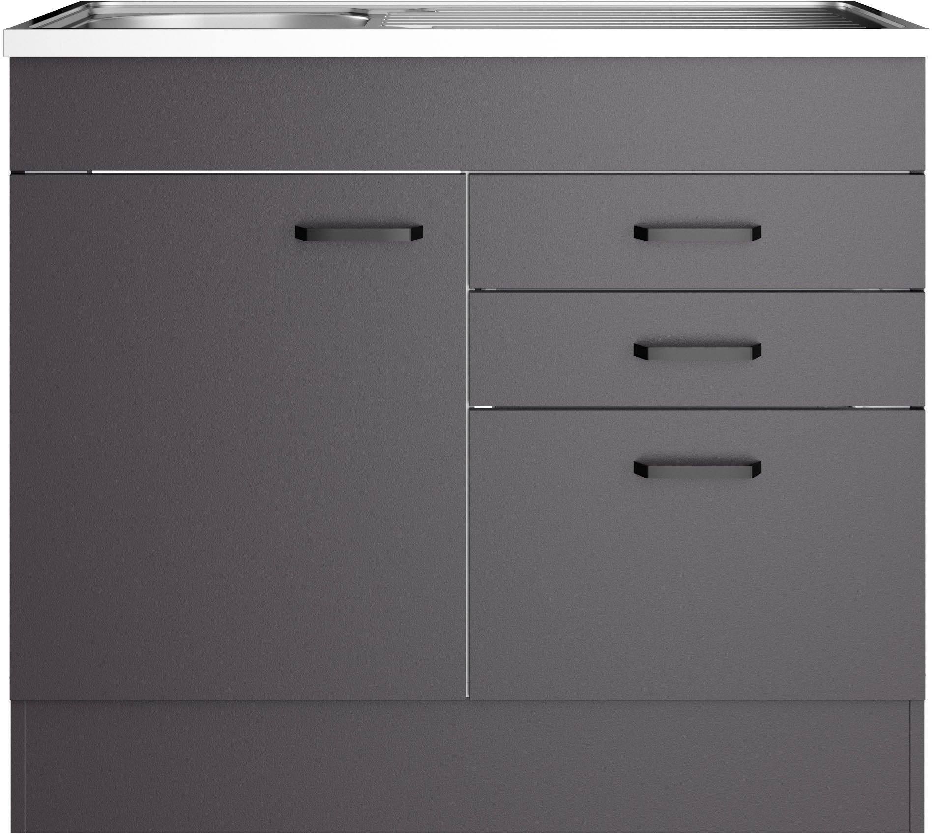 OPTIFIT Spülenschrank OPTImulti Breite 100 cm, Tiefe 60 cm, mit Spülenauflage