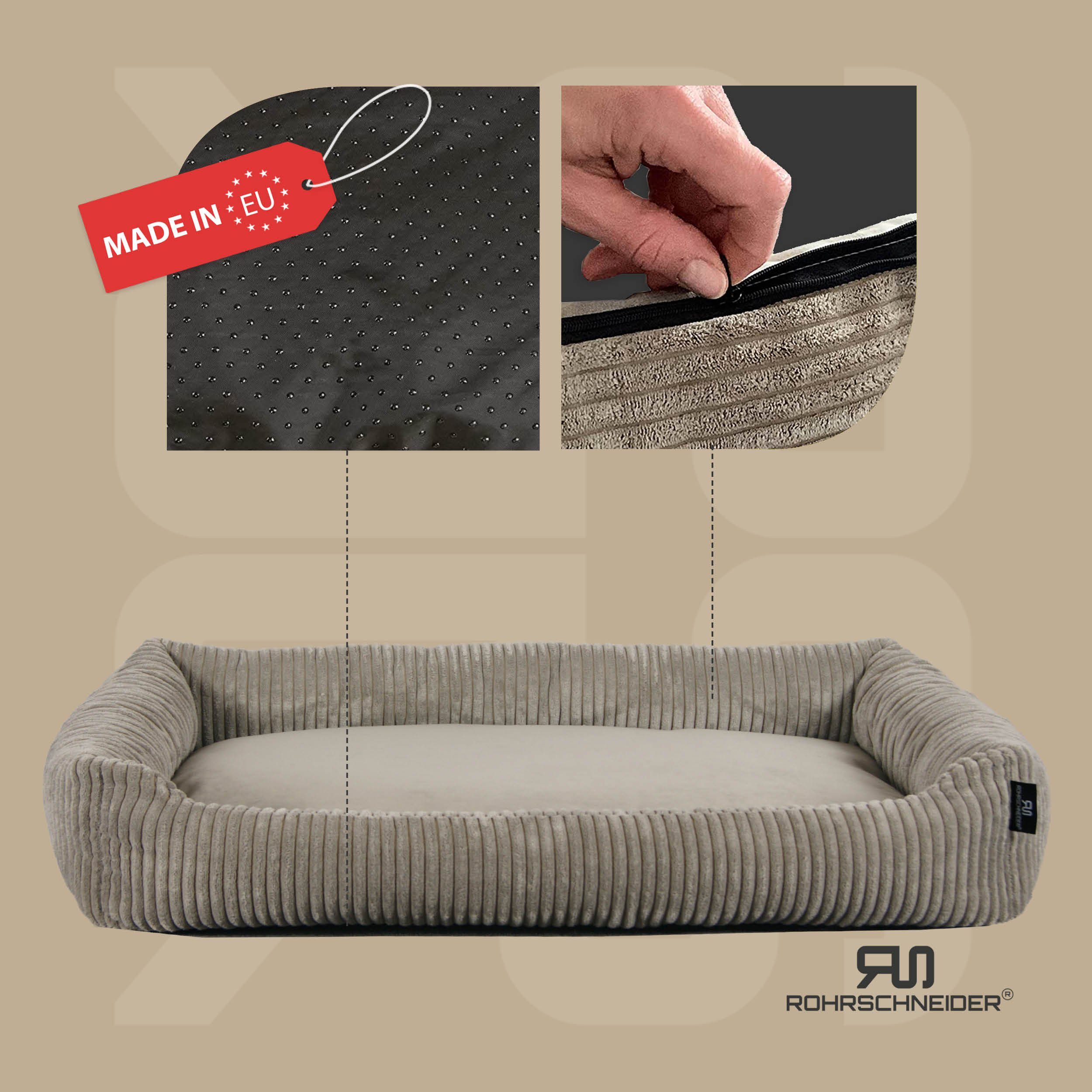 Rohrschneider Tierbett Hundesofa Cord Hundebett groß, günstig online kaufen