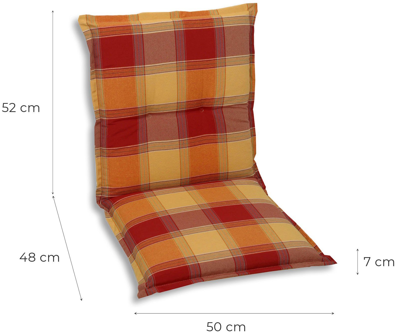 GO-DE Sesselauflage, (Set, 2 St)