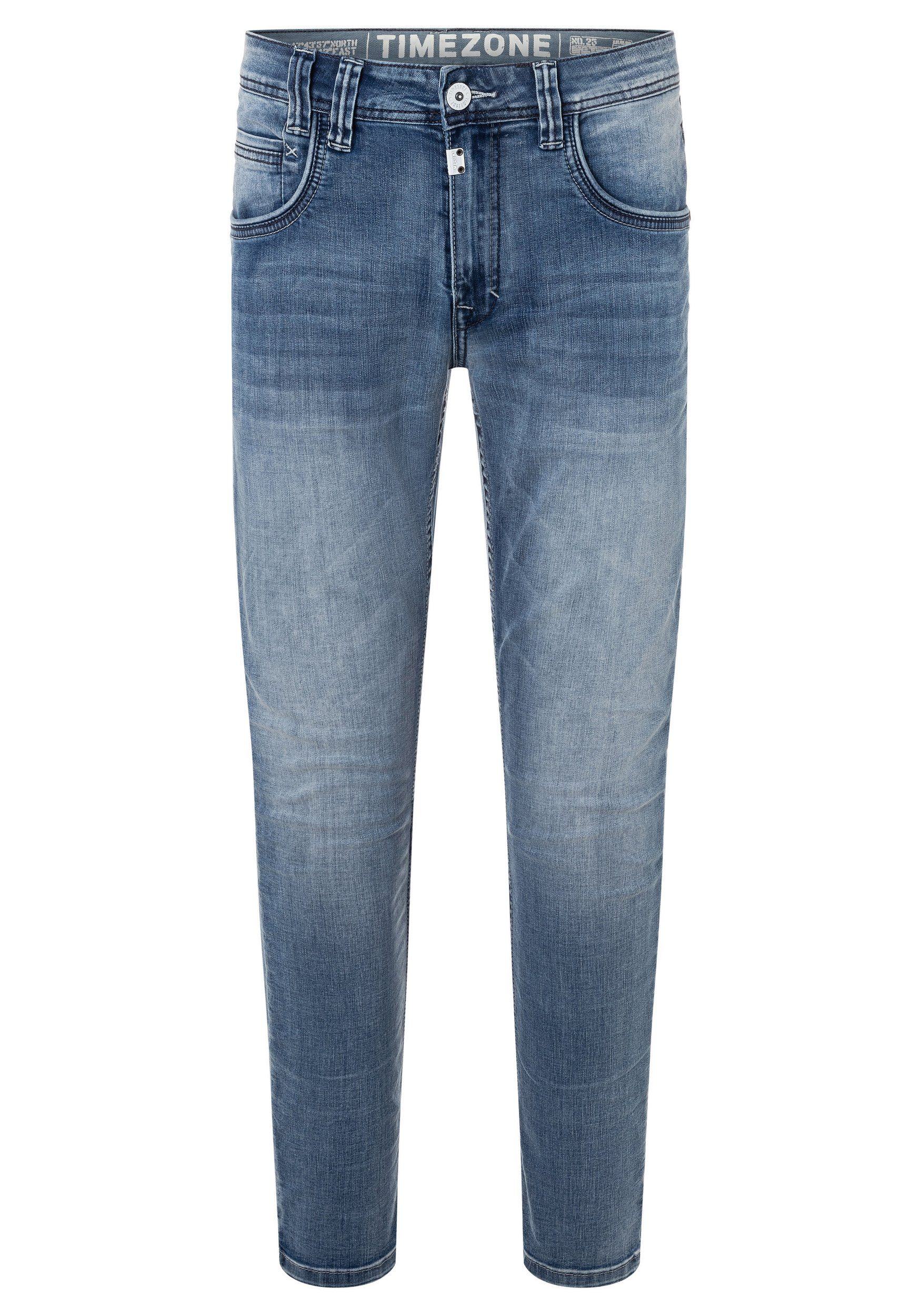 TIMEZONE Regular-fit-Jeans Hose Jeans 5-Pocket Pants Regular Denim in 6596 Blau-2 Reißverschluss