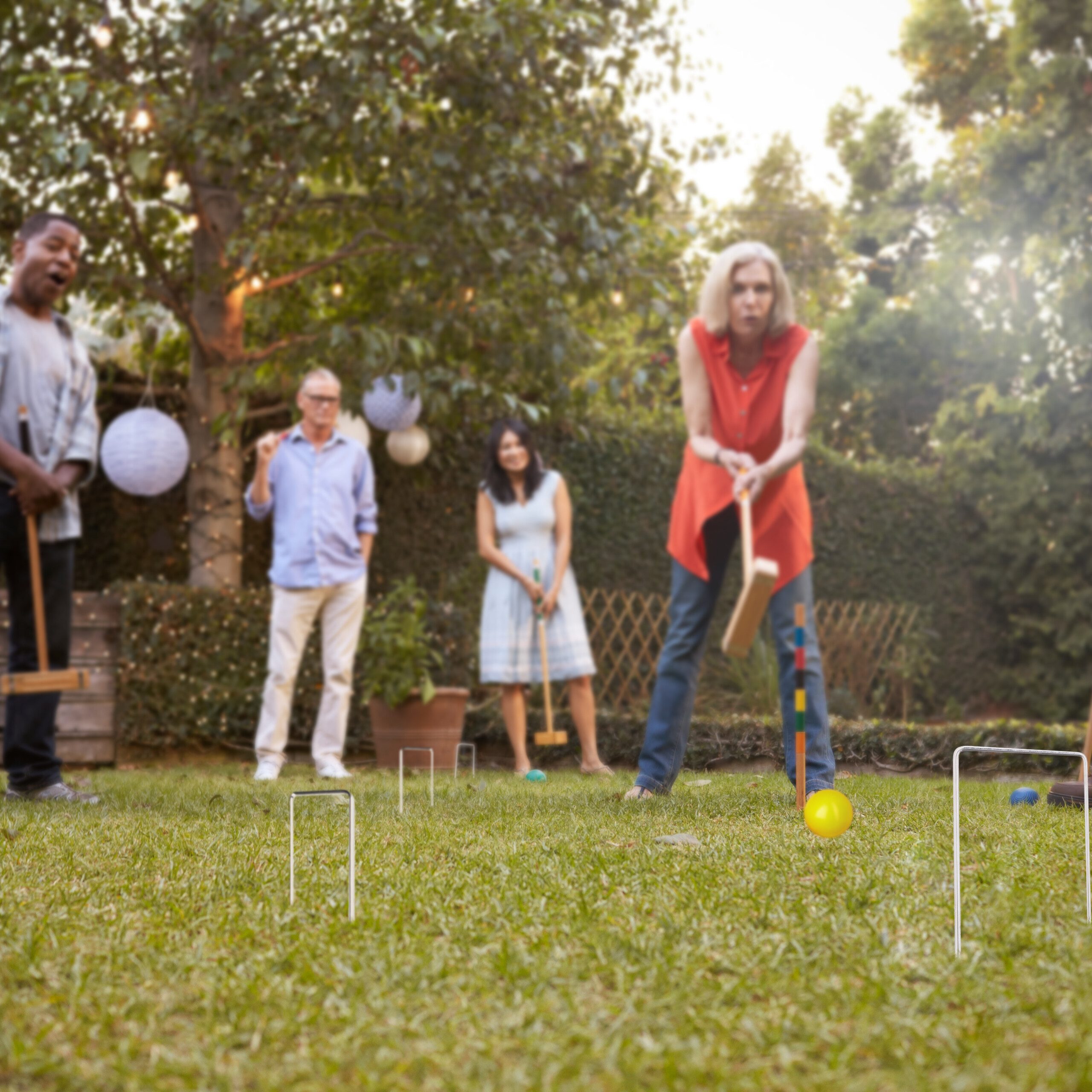 relaxdays Spielzeug-Gartenset Krocket Spiel günstig online kaufen