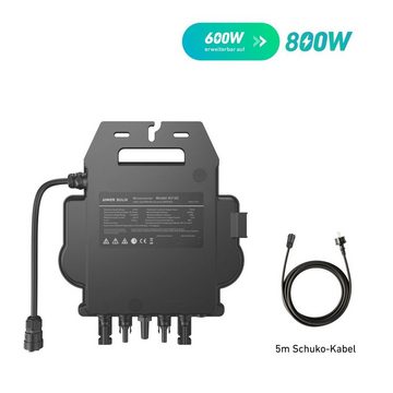 Anker Solaranlage Balkonkraftwerk 870W Anker Solix Solution, Monokristallin, (1600Wh Speicher E1600+ Anker MI80+5M Kabel)