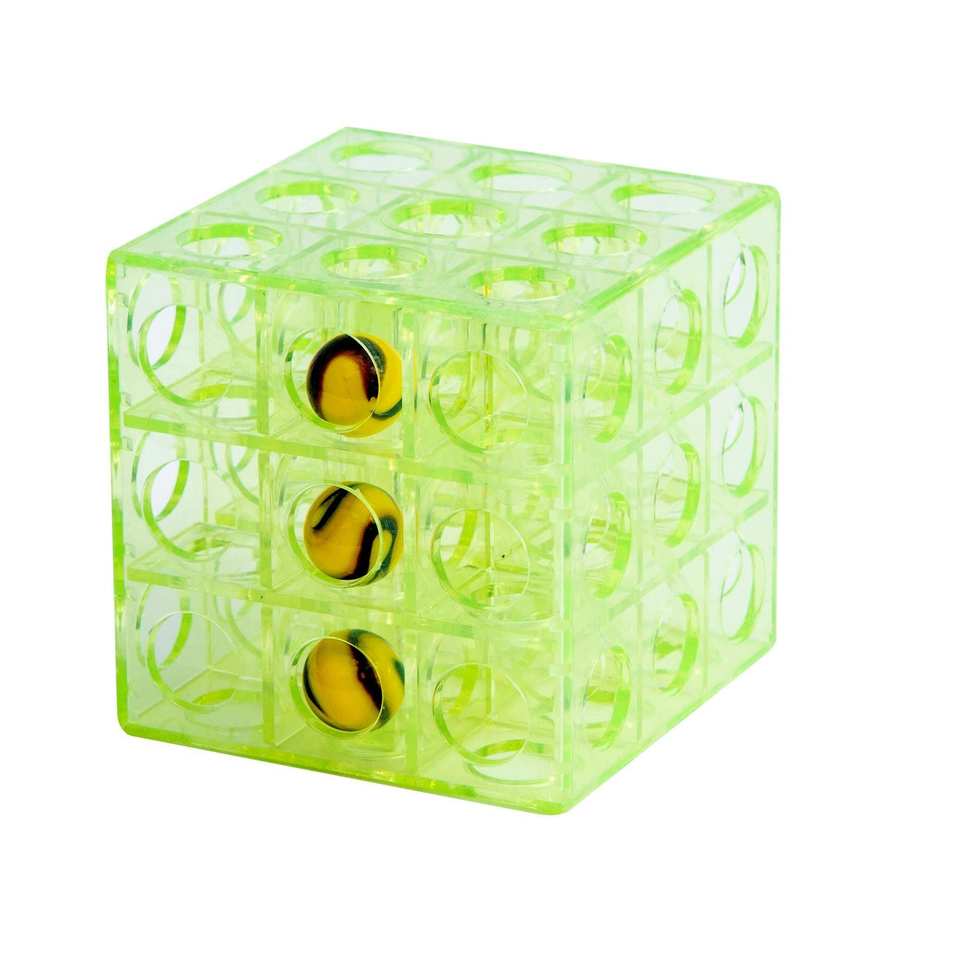 Invento Papierkorb Mefferts Best 3D Denksport Puzzle S´Cube Labyrinth-Würfel  - Green