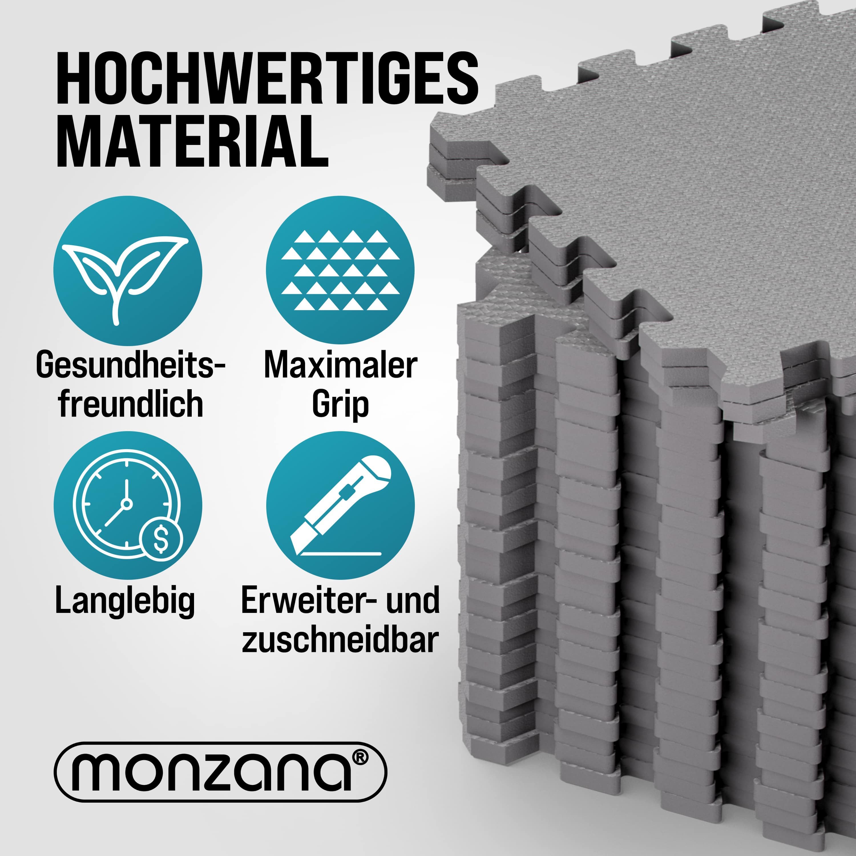 monzana Fitnessmatte (54-St), Rutschfest EVA-Schaumstoff Bodenschutz Trainingsmatten Fitnessgeräte – Bild 5 von 5