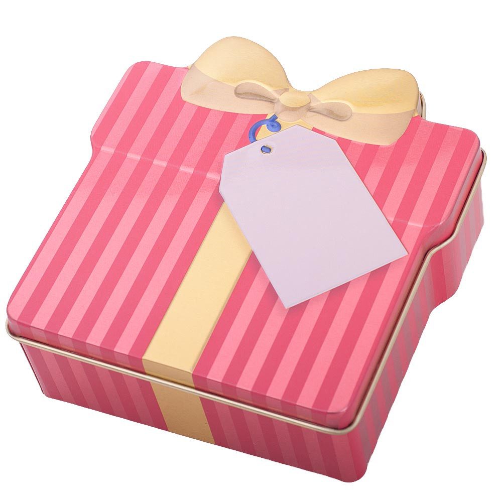 Order & Smile Schmuck Geschenkbox Dose "Geschenk": Keksdose, Blechdose als Geschenkverpackung