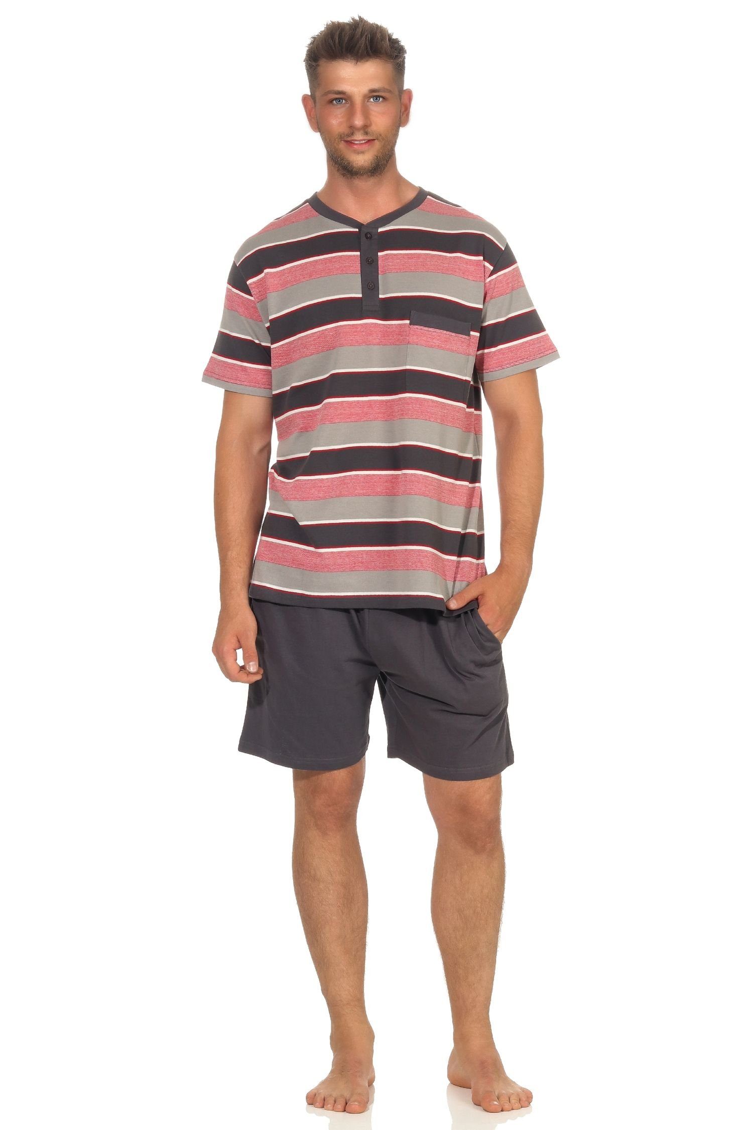 Normann Pyjama Herren Shorty Pyjama kurzarm günstig online kaufen