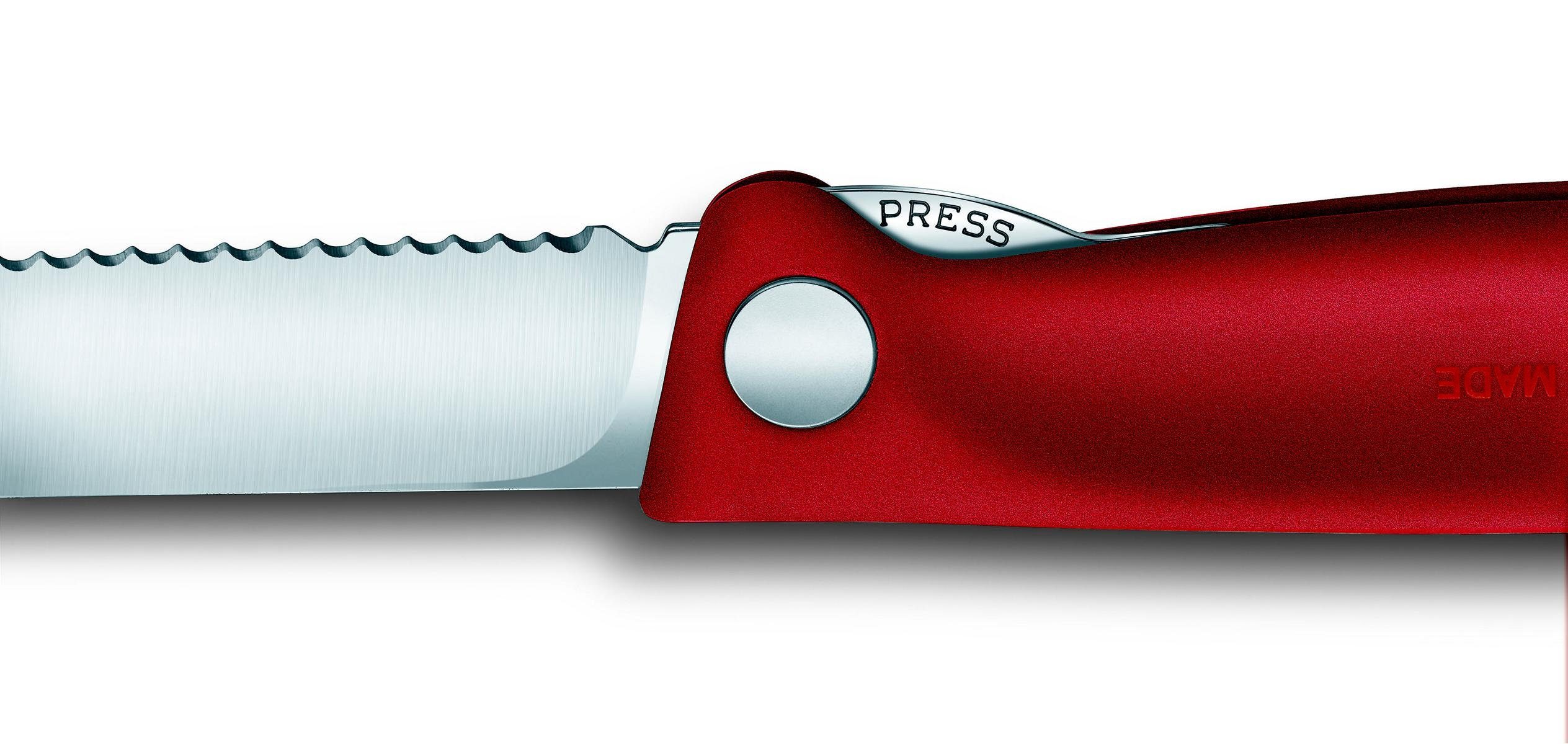 Victorinox Taschenmesser VICTORINOX Classic Wellenschliff Swiss Bliste rot faltbar Gemüsemesser