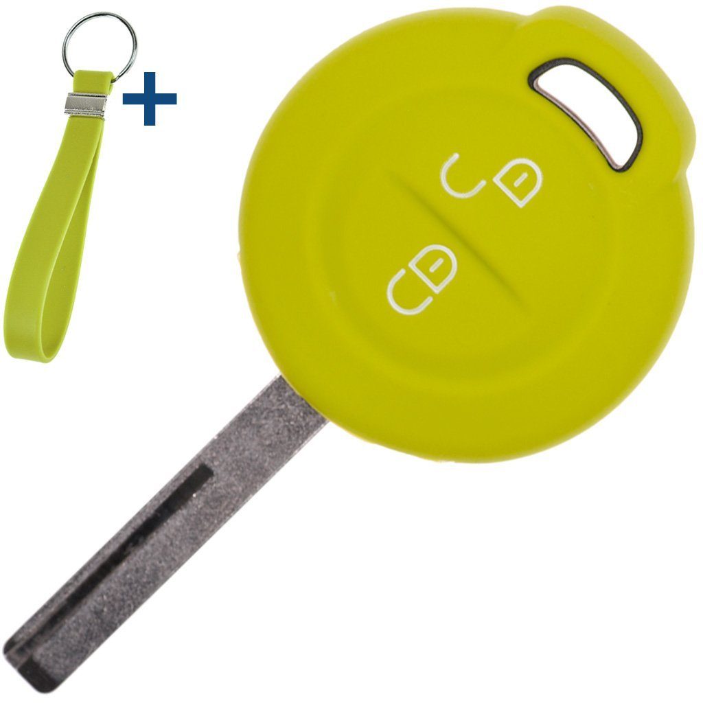 KUNIO Autoschlüssel Hülle Für Mitsubishi - 3 Tasten Cover Mit Schlüsselanhänger In Schwarz