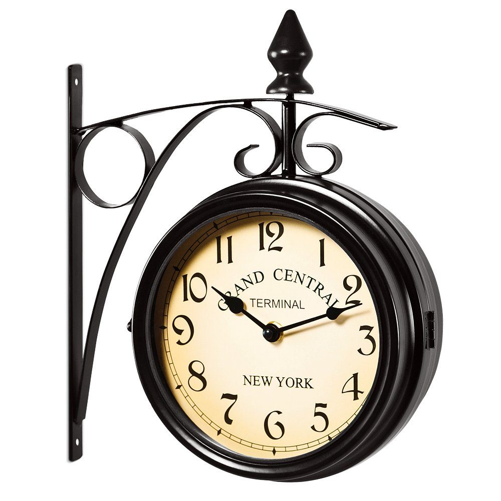 Deuba Wanduhr (Vintage Quarzuhrwerke Mit Beidseitigem günstig online kaufen