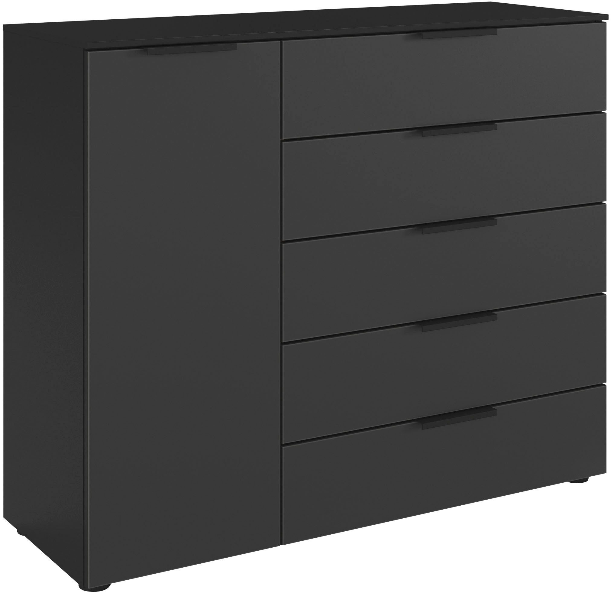 LeGer Home by Lena Gercke Kommode Kommode Sideboard Schubladen Türenkommode SERINA eleganter Eyecatcher (inkl. SOFT-CLOSE-FUNKTION), mit 5 Schubkästen und 1 Tür sowie Metallgriffen MADE IN GERMANY