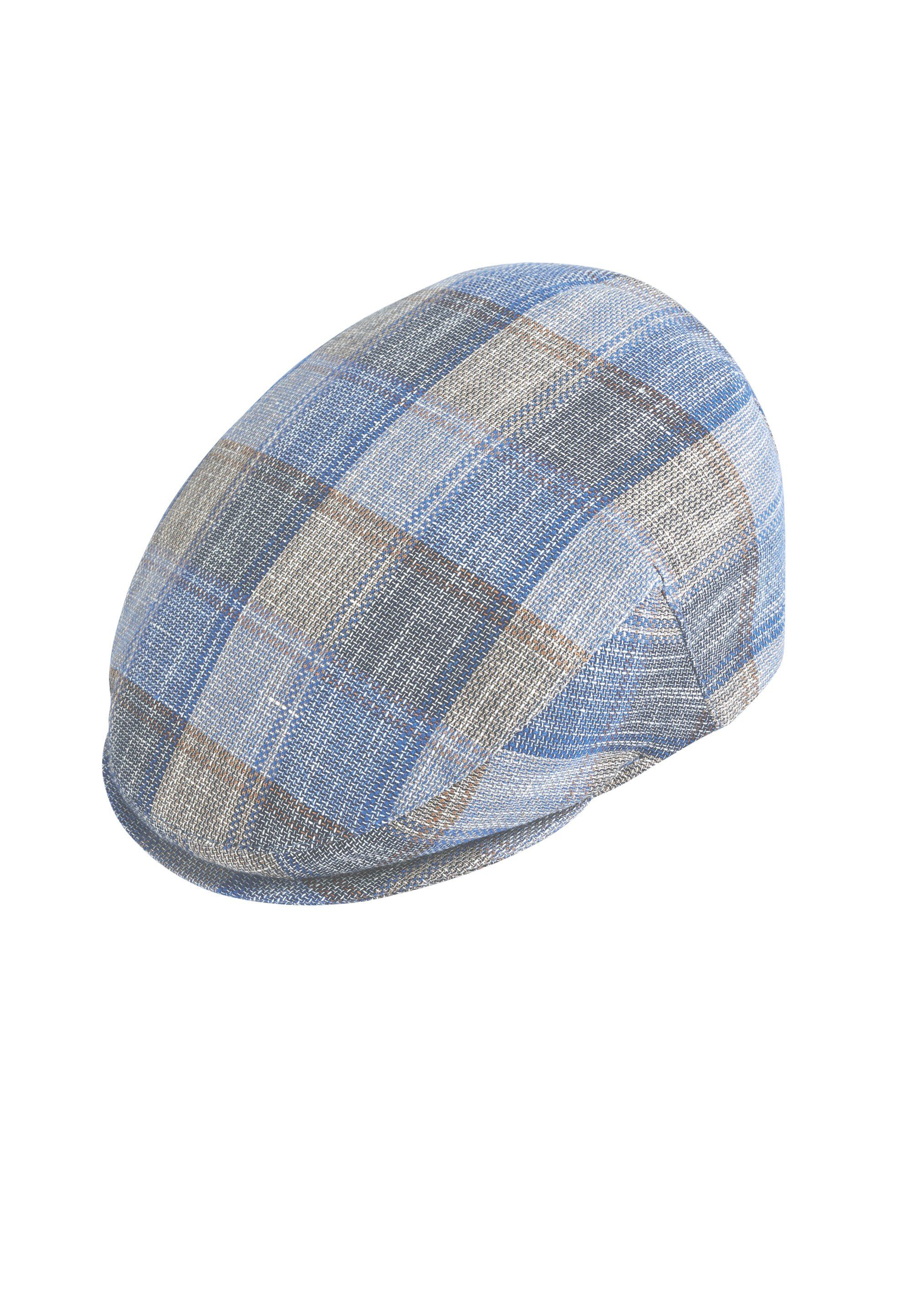 Chaplino Flat Cap aus Leinen-Mischgewebe blau