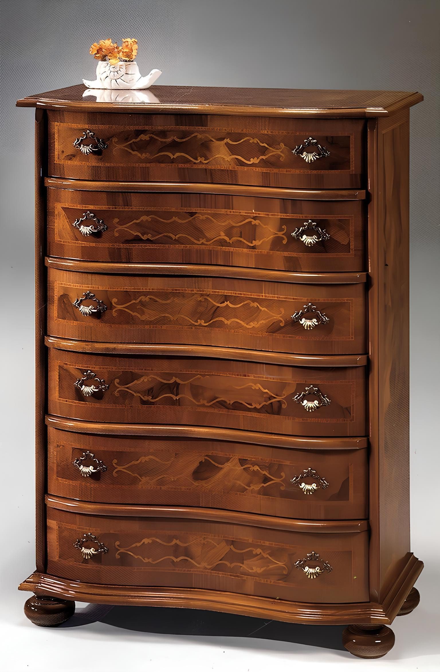 Xlmoebel Hochkommode Neue luxuriöse Holz Möbel im antiken Stil: Kommode, Anrichte, Schrank, (Hochkommode), Hergestellt in Europa