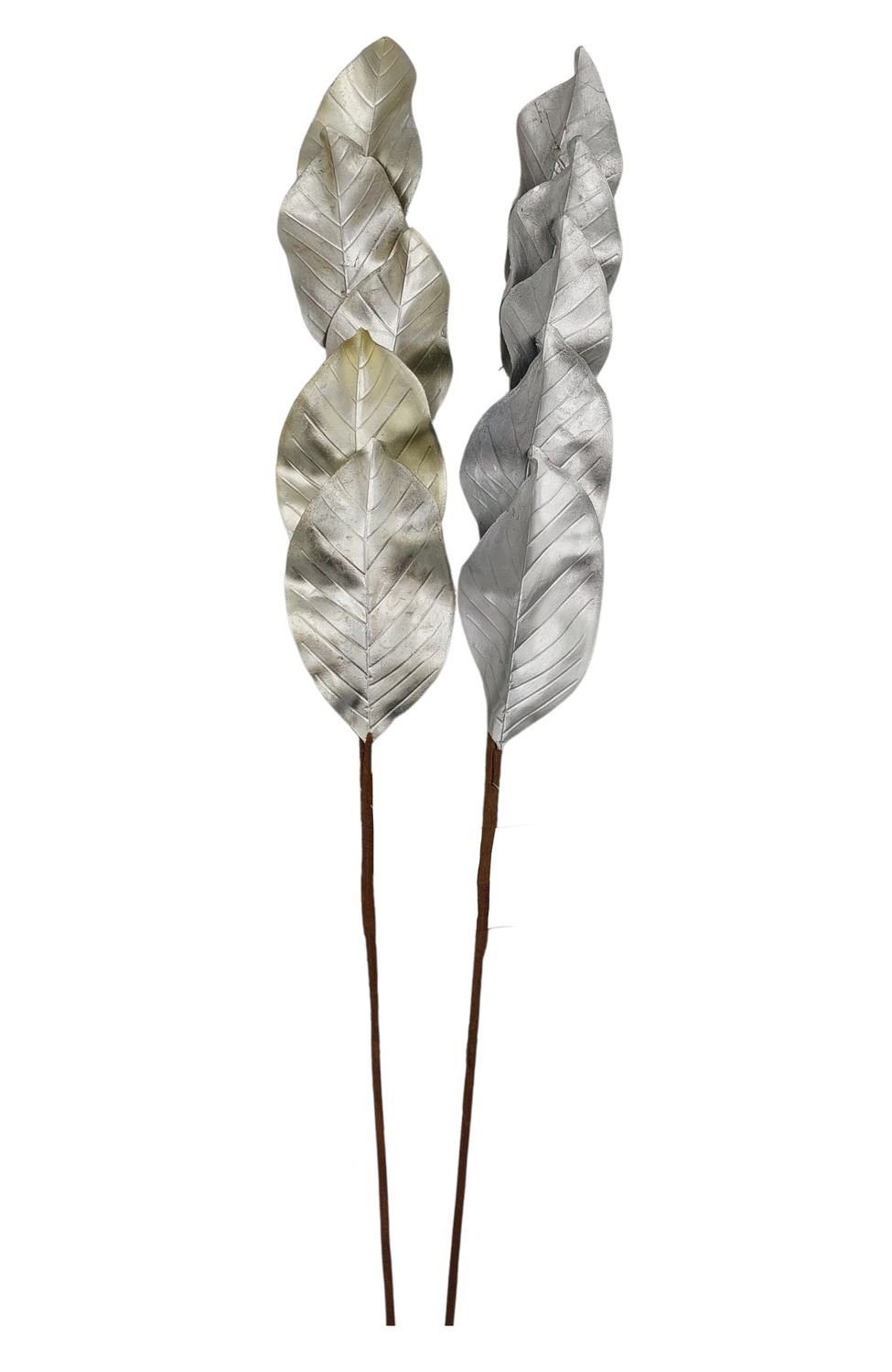 Kunstpflanze Zweig Rosenblatt künstlich 76x20cm silber günstig online kaufen