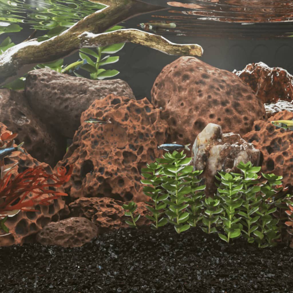 vidaXL Aquarien-Substrat Lavagranulat 25 kg Rot 10-30 cm für Aquarien Deoration Steine Untergru