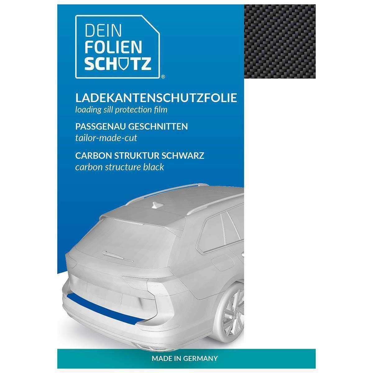 DEIN FOLIENSCHUTZ Ladekantenschutzfolie Ladekantenschutzfolie Renault Captur II ab Baujahr 2019 Carbon schwarz