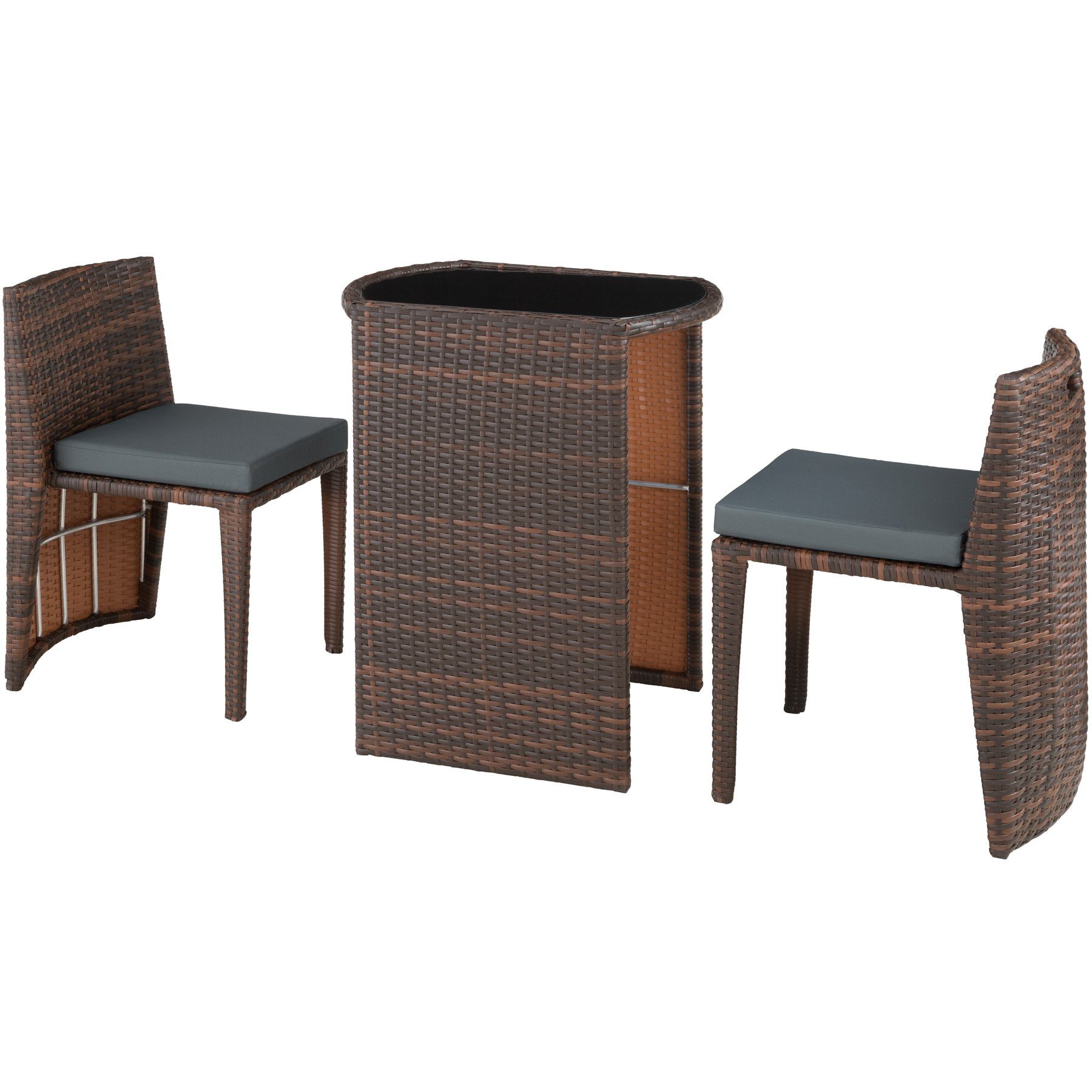 tectake Sitzgruppe »Rattan Sitzgruppe Bistro Hamburg«, (3tlg) online