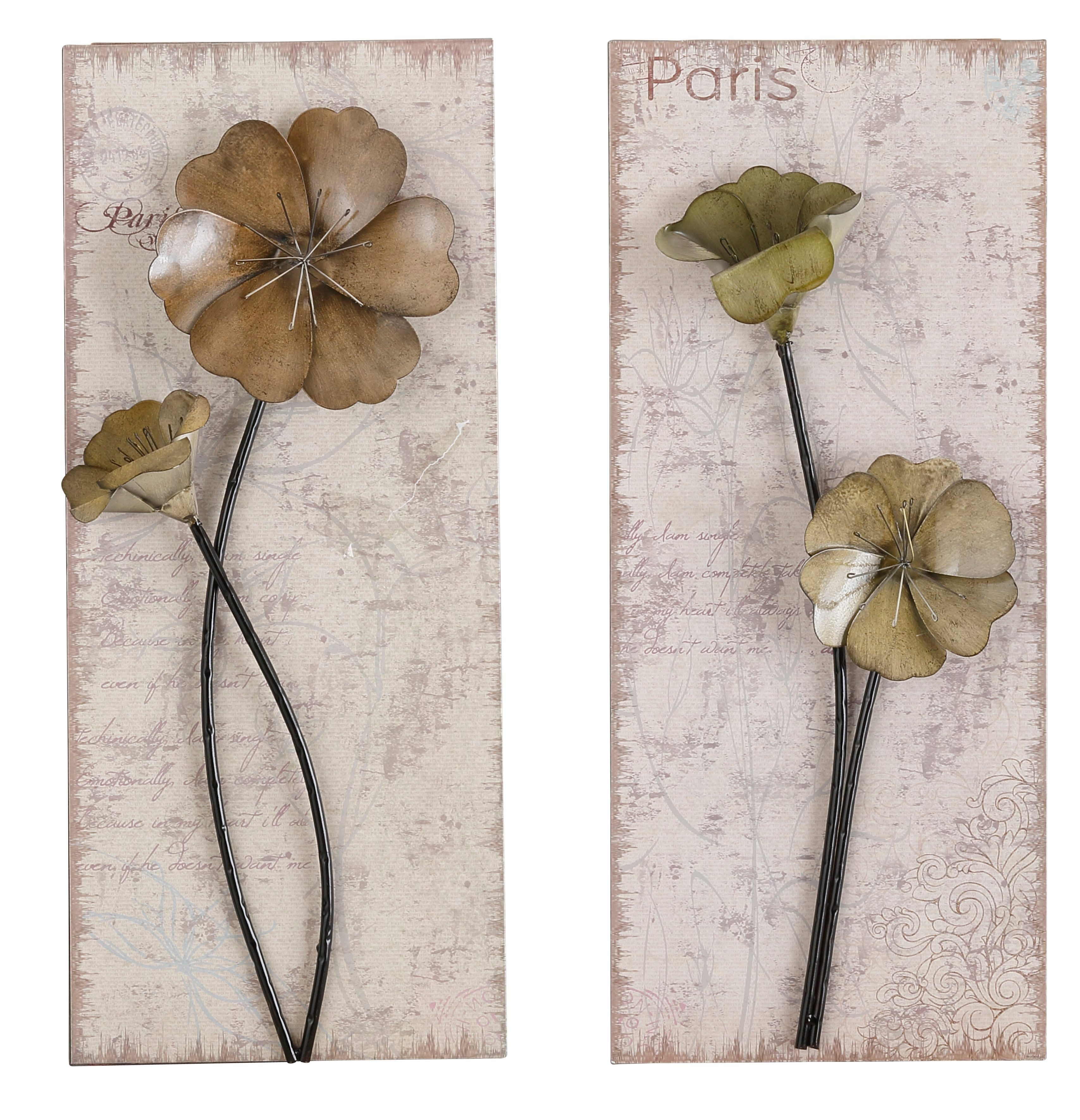 HOFMANN LIVING AND MORE Wandbild Used-Look-Optik, Blumen, Blumenbilder (Set günstig online kaufen