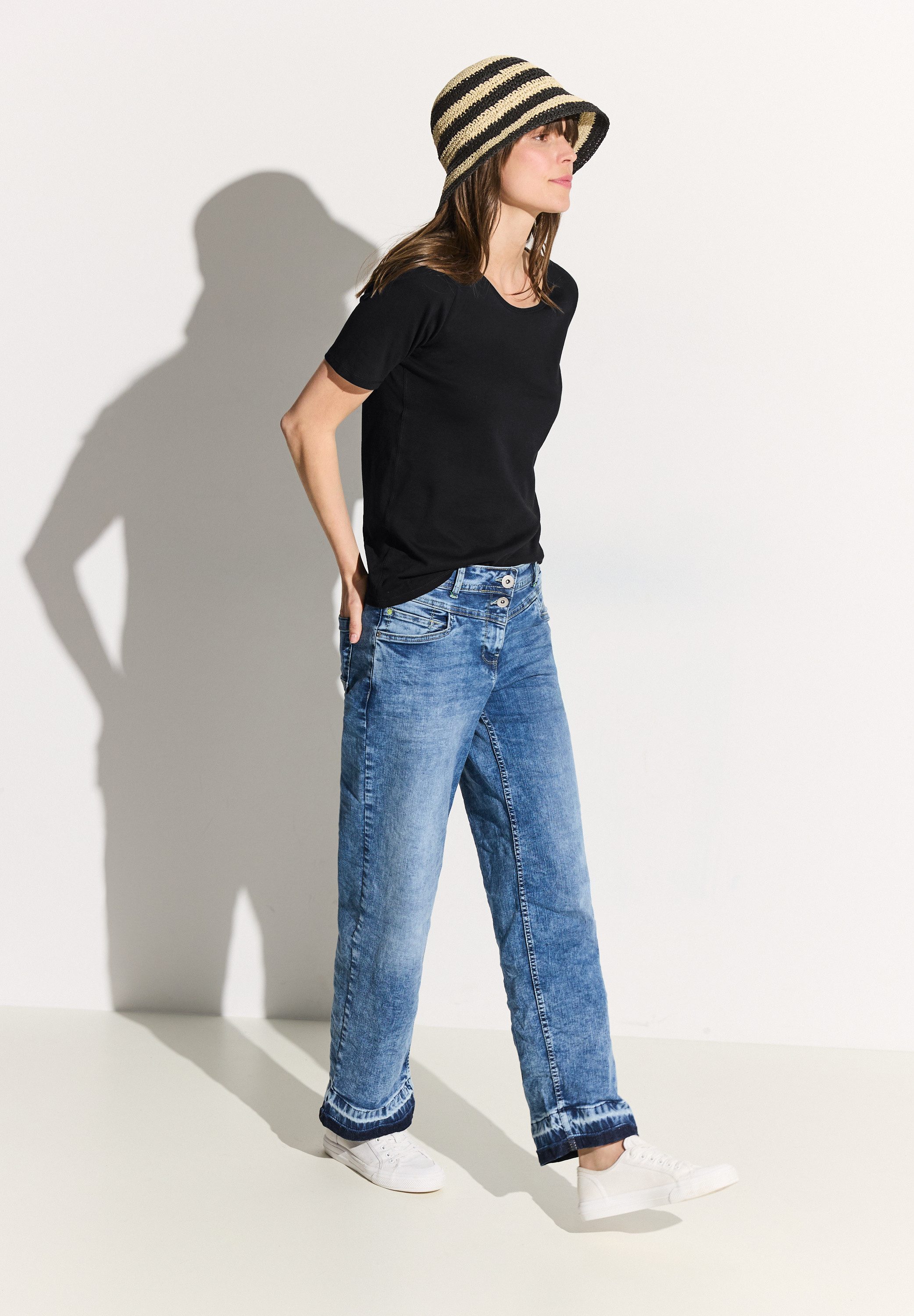 CECIL T-Shirt Style Lena mit klassischem Rundhalsausschnitt