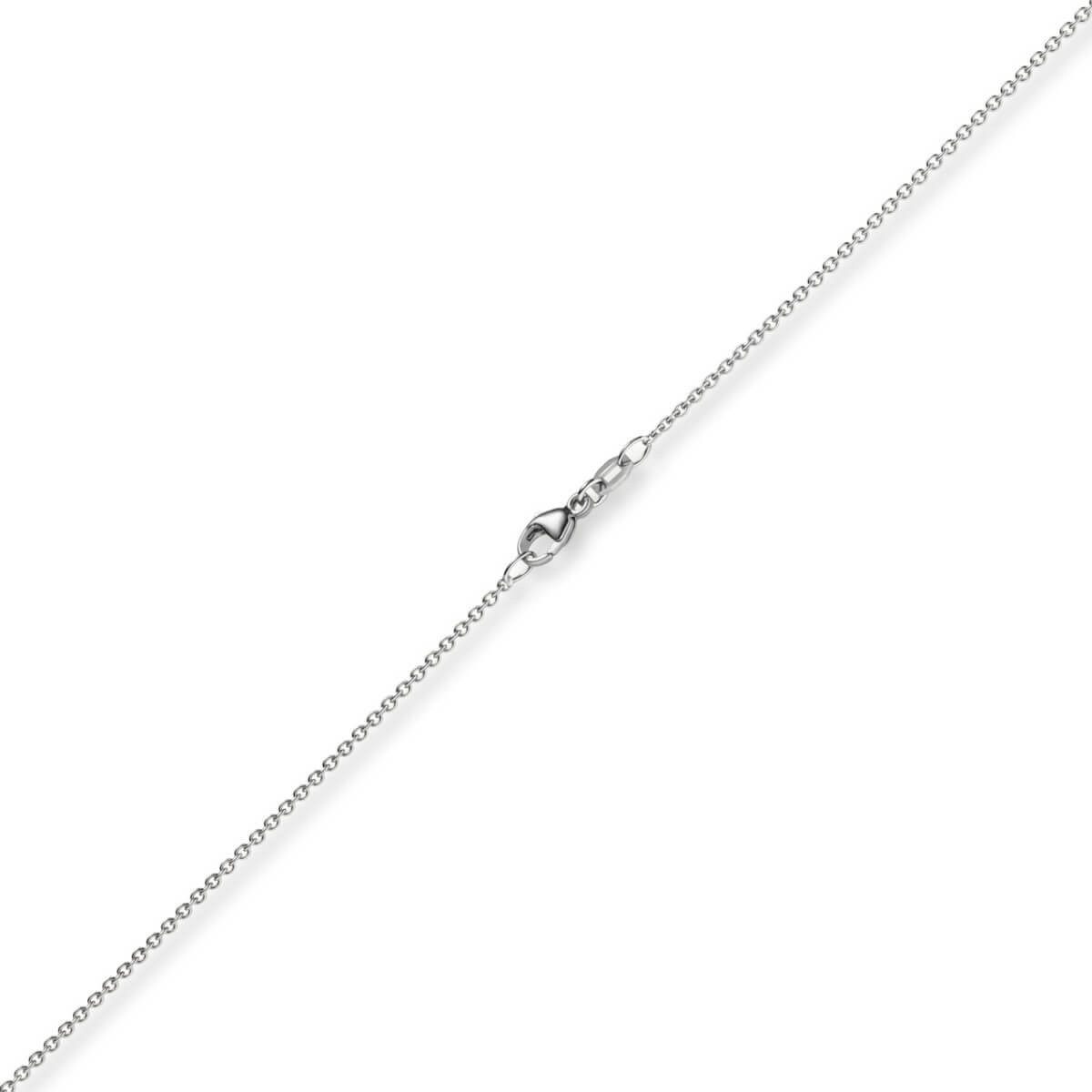 Schmuck Krone Goldkette 1,1mm Rund-Ankerkette aus 750 Weißgold, 50cm, Gold 750