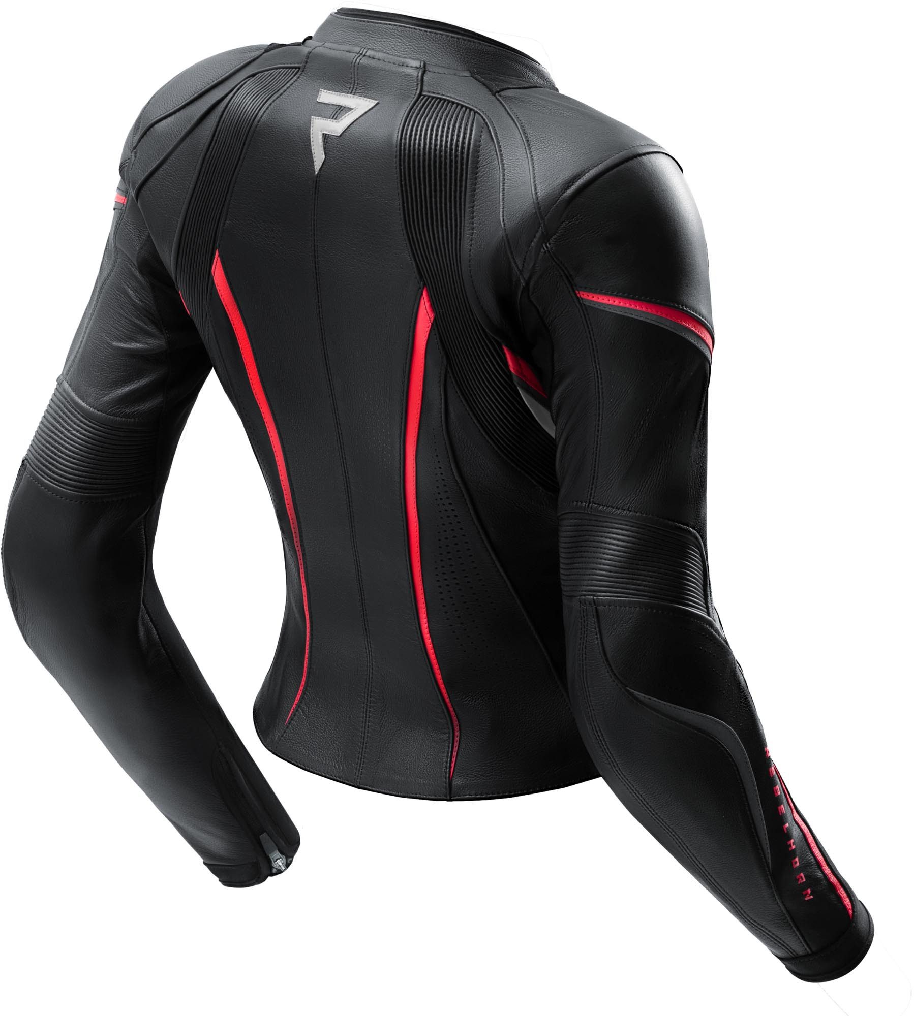 Rebelhorn Motorradjacke Diva ST Damen Motorrad Lederjacke Rückenprotektor enthalten,Verbindungsreißverschluss,Ellenbogenpro