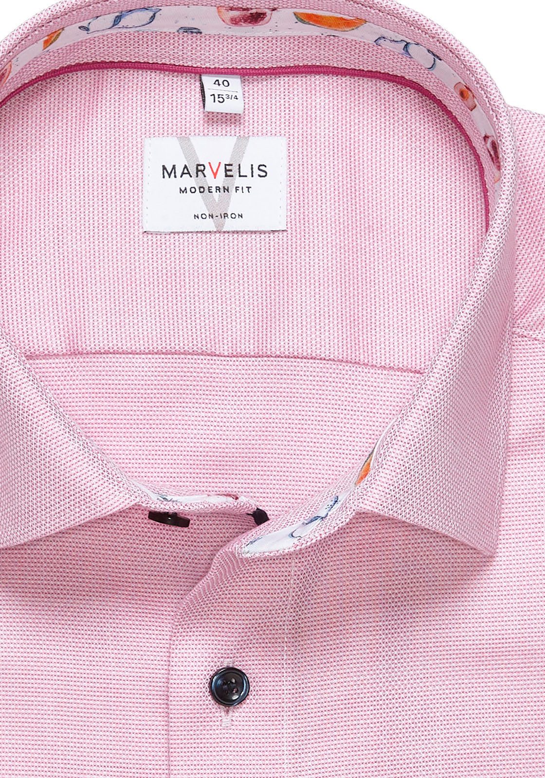 MARVELIS Kurzarmhemd modern fit, bügelfrei, Businesshemd