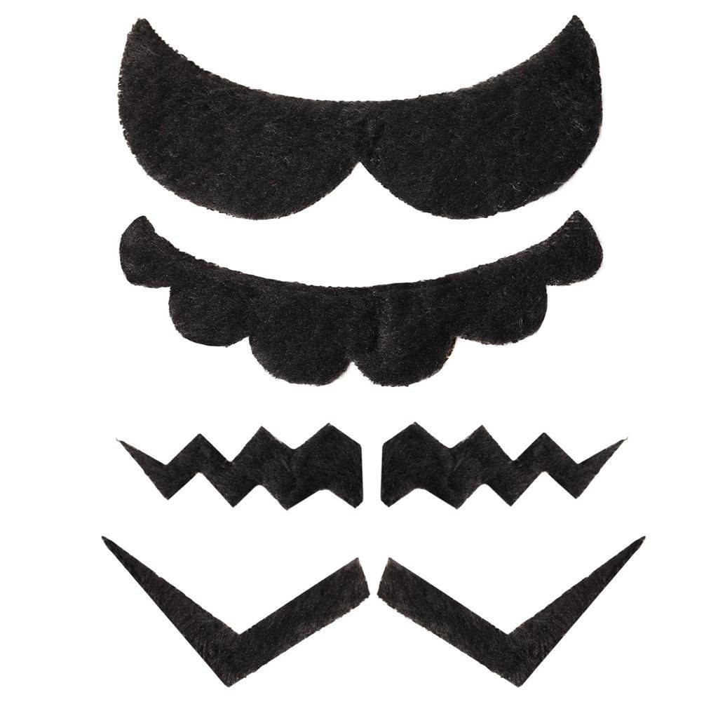 Katara Partyanzug 6er Bart Set Super Mario, Wario, Luigi, Waluigi, Zubehör, Karneval, Kinder, Erwachsene, Schnurrbart, Mustache, Bart